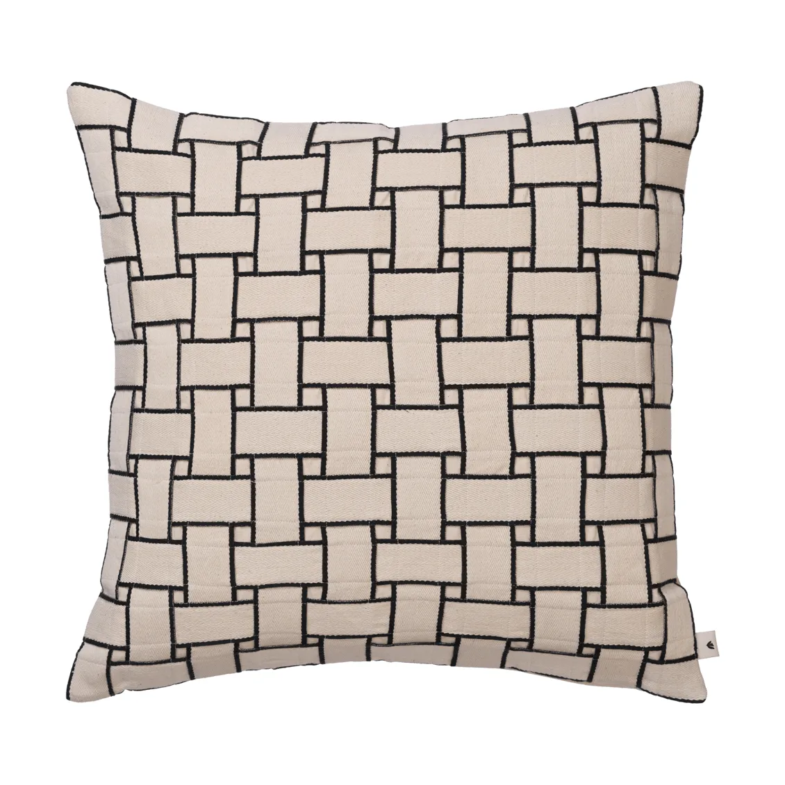 Ferm Living Housse de coussin Lattice Off-white-black, cm — vue 3
