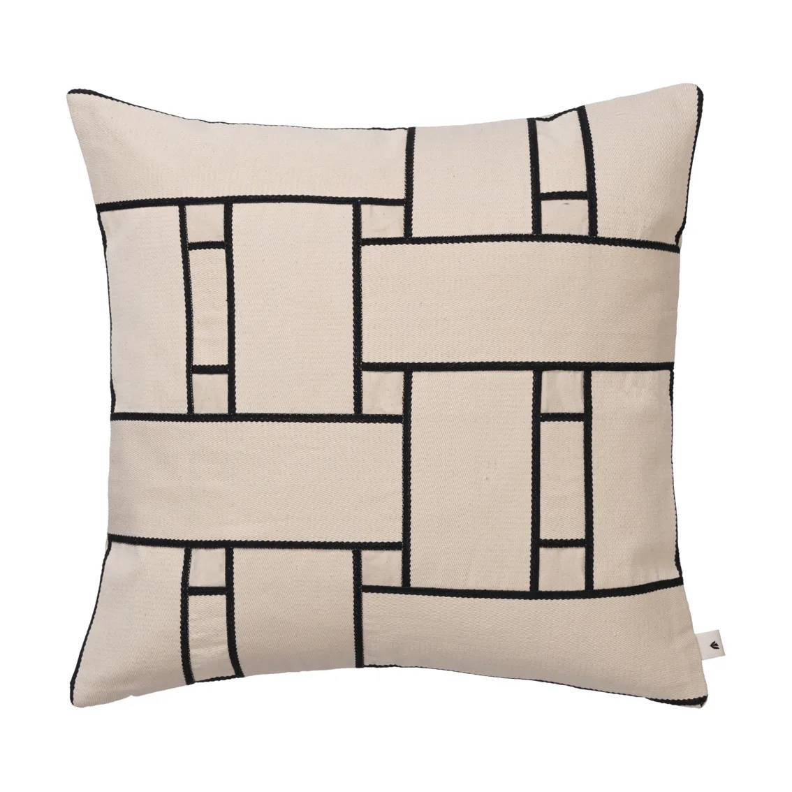 Ferm Living Housse de coussin Lattice Offset Off-white-black, cm — vue 3