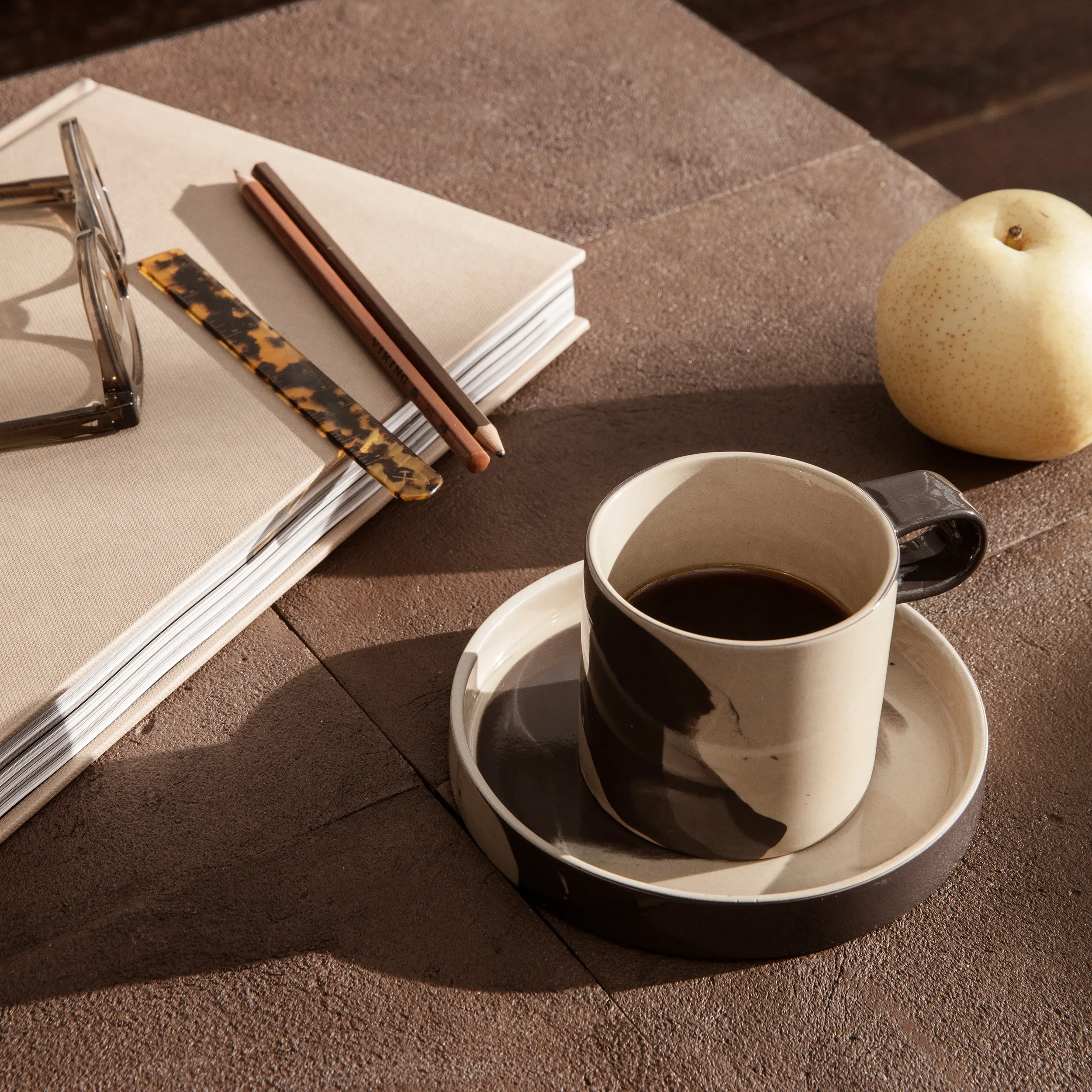 Inlay cup with saucer - Ferm Living | KitchenTime