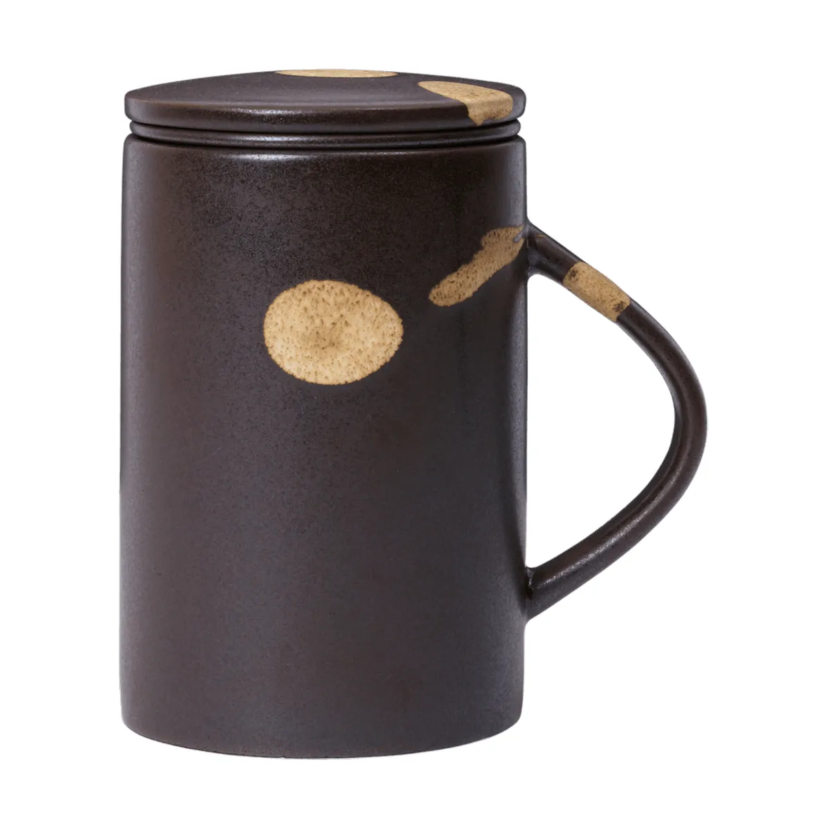 Ferm Living Koyo temugg med tesil 40 cl Dark brown-buff