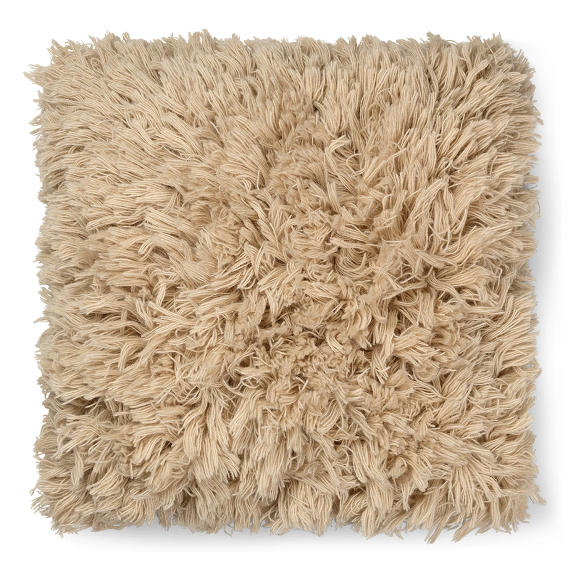 Ferm Living, Håndvævet Pyntepude Meadow High Pile Light Sand