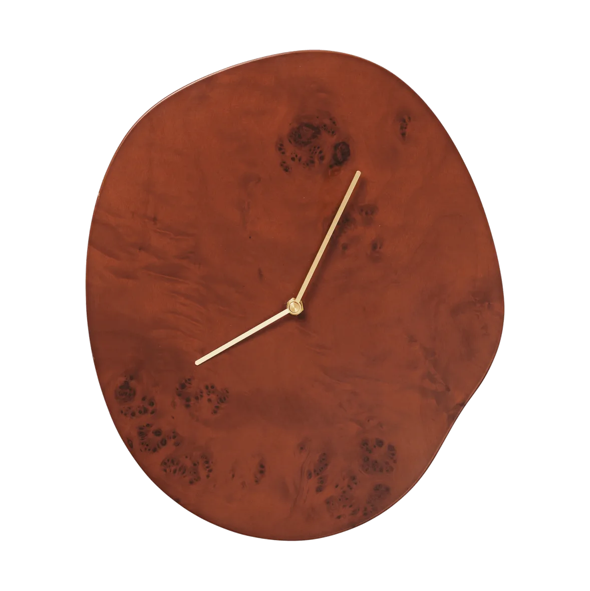 Ferm Living Melt vægur 28x33 cm Dark stained burl