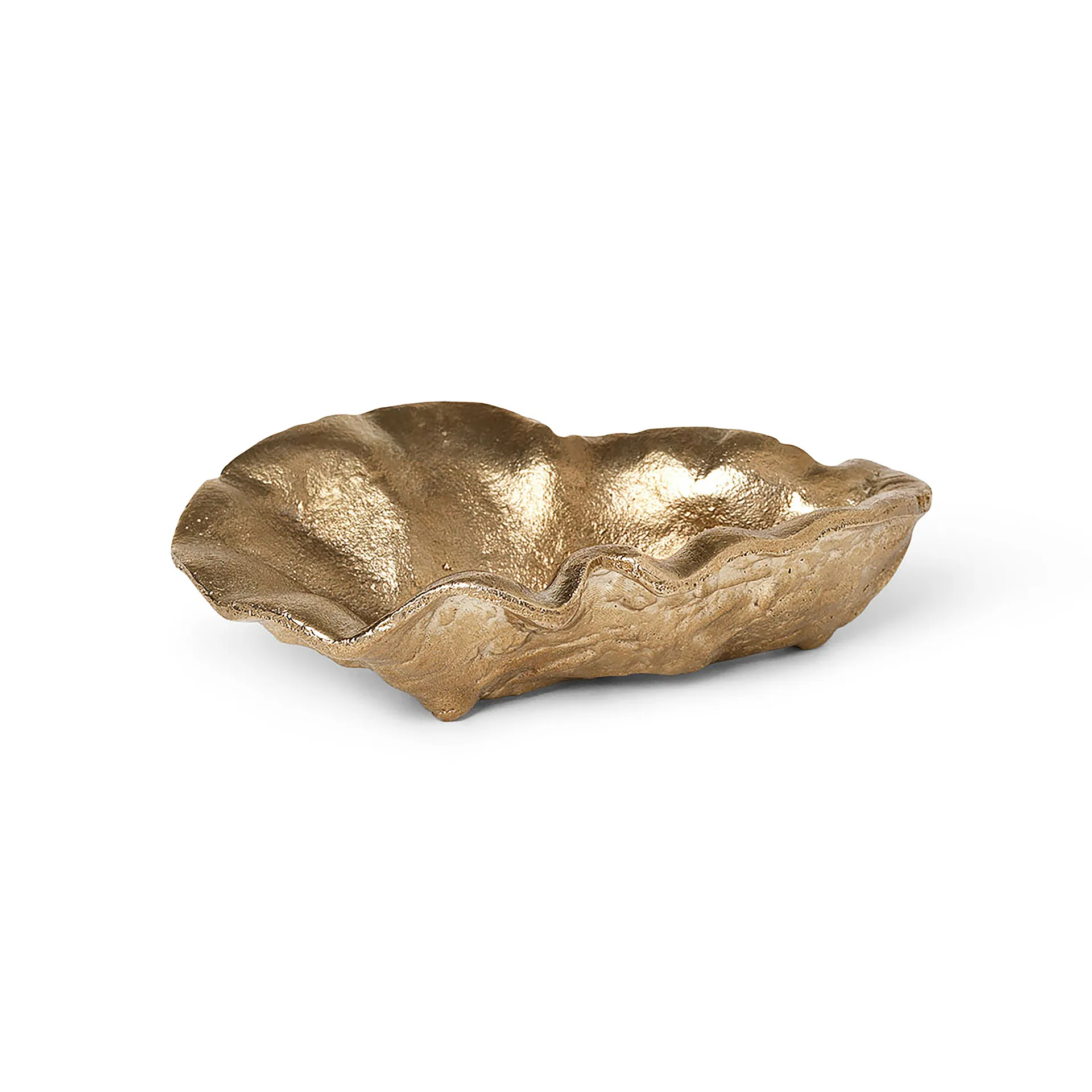 Ferm Living Oyster dekorationsskål 10,5 cm Messing