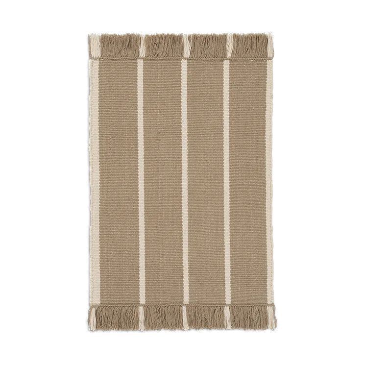 Ferm Living Paillasson Calm kelim Dark Sand, Off-white, cm