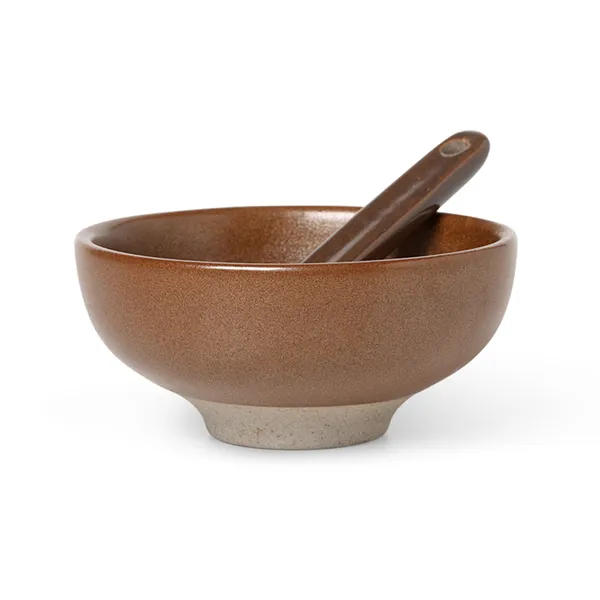 Petite saltskål med sked 2 delar, Chocolate