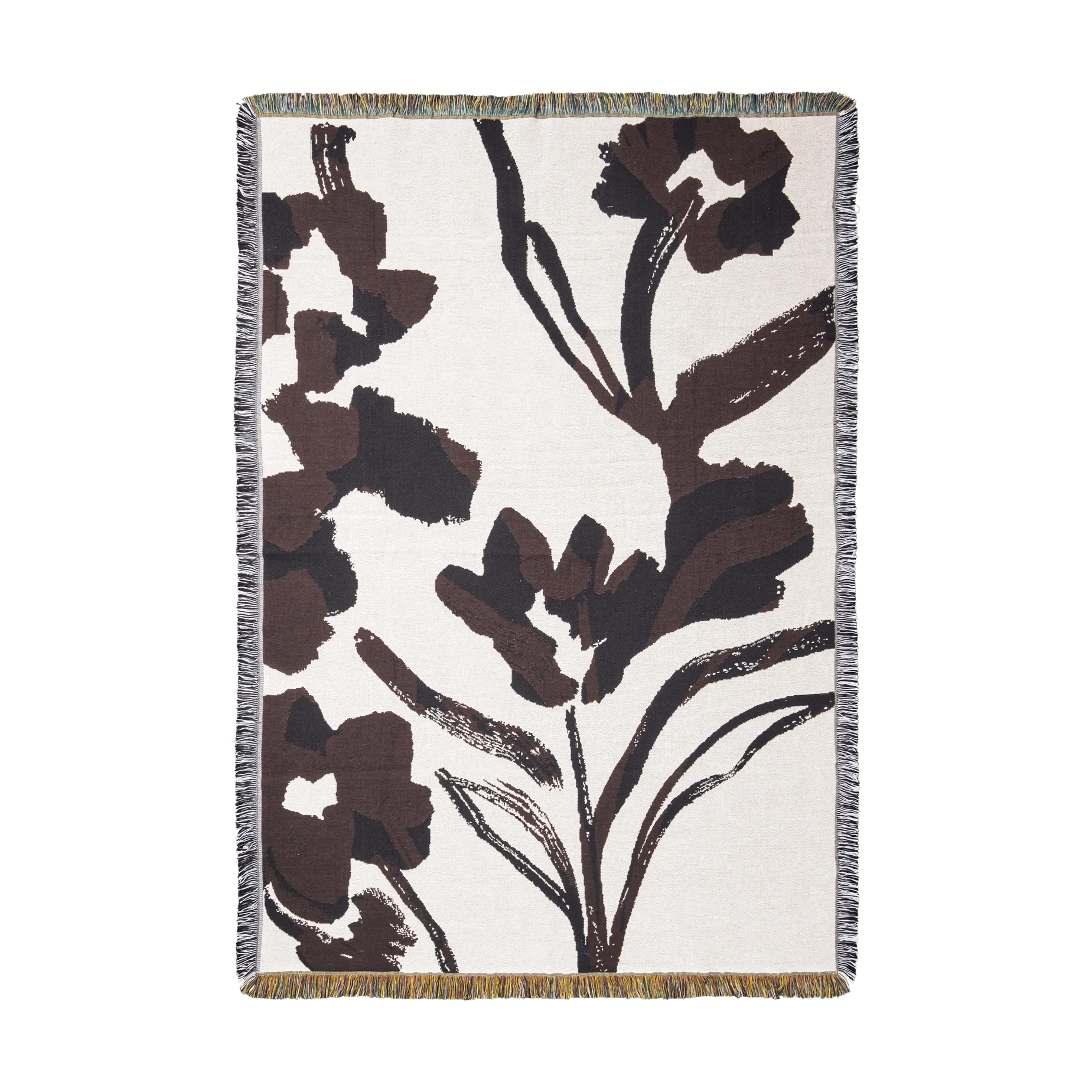 Ferm Living Plaid Cilla tapestry cm Off-white-Dark grape