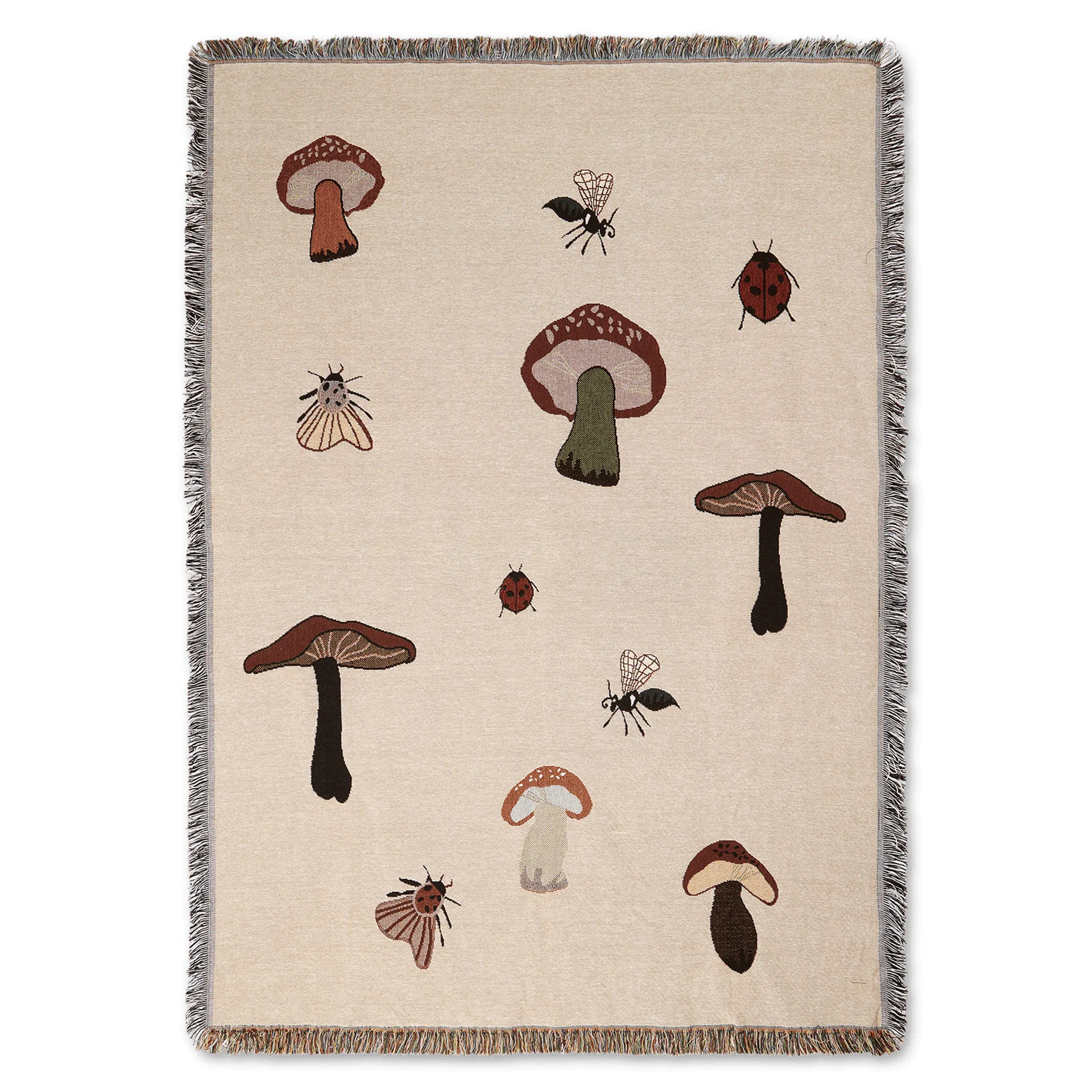 Ferm Living Plaid Forest tapestry cm Sand