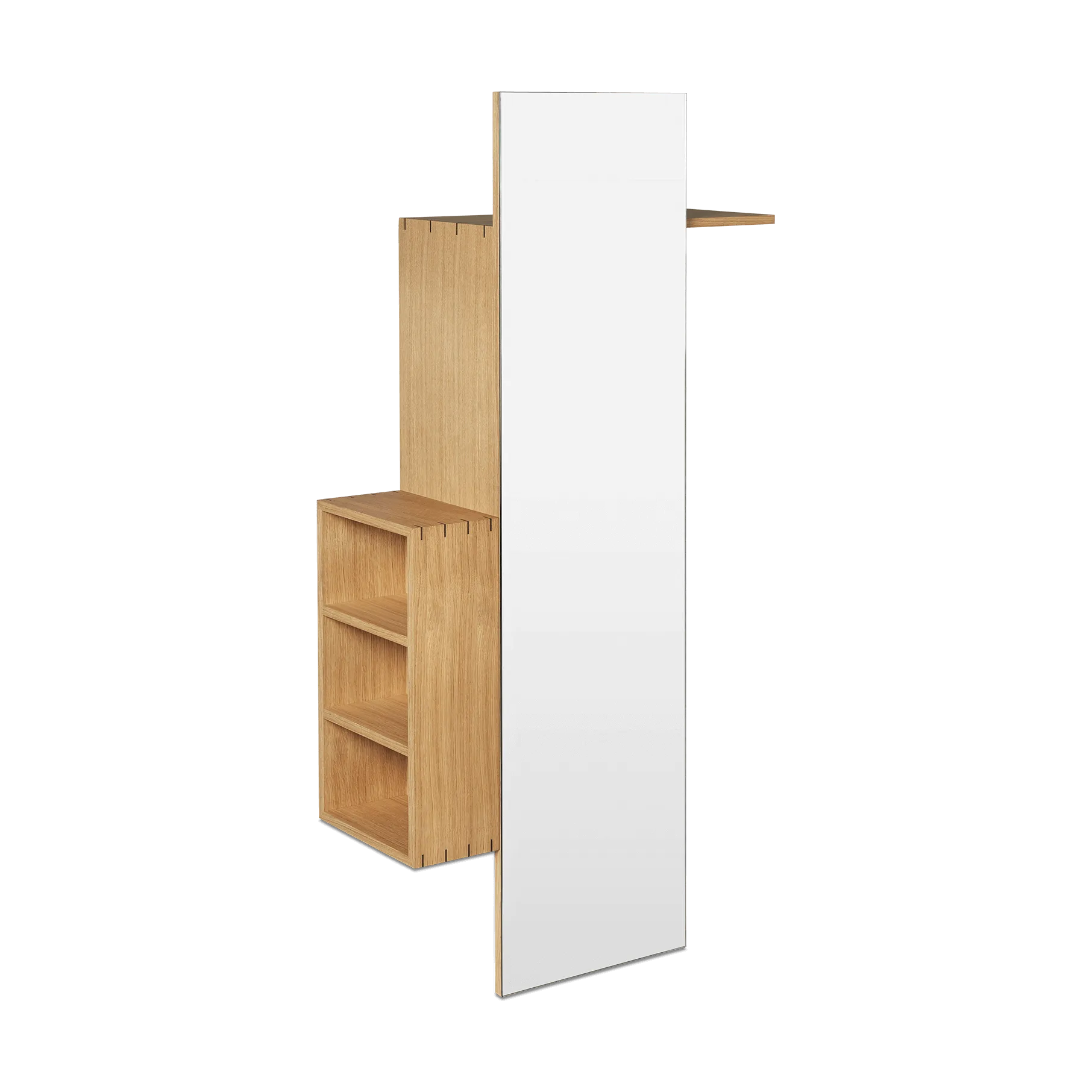 Ferm Living Porte-manteau avec miroir Bon hallway cabinet Oiled Oak