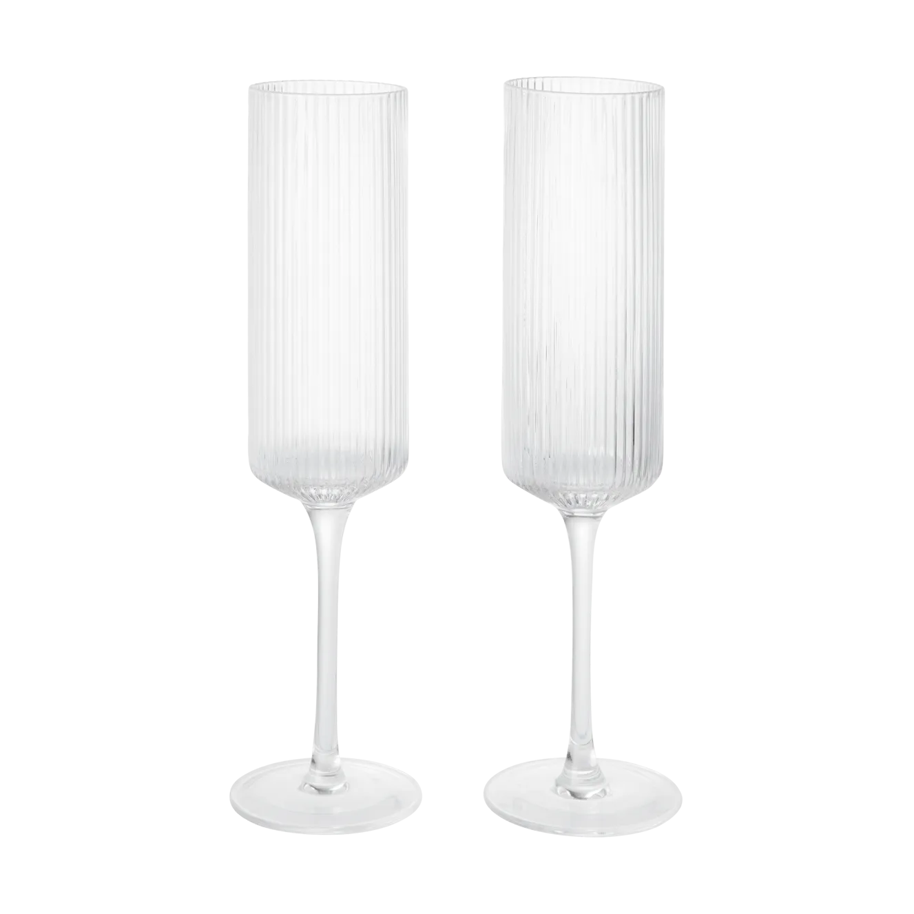 Ferm Living Ripple Champagne flutes champagneglass 15 cl 2-pakning Clear