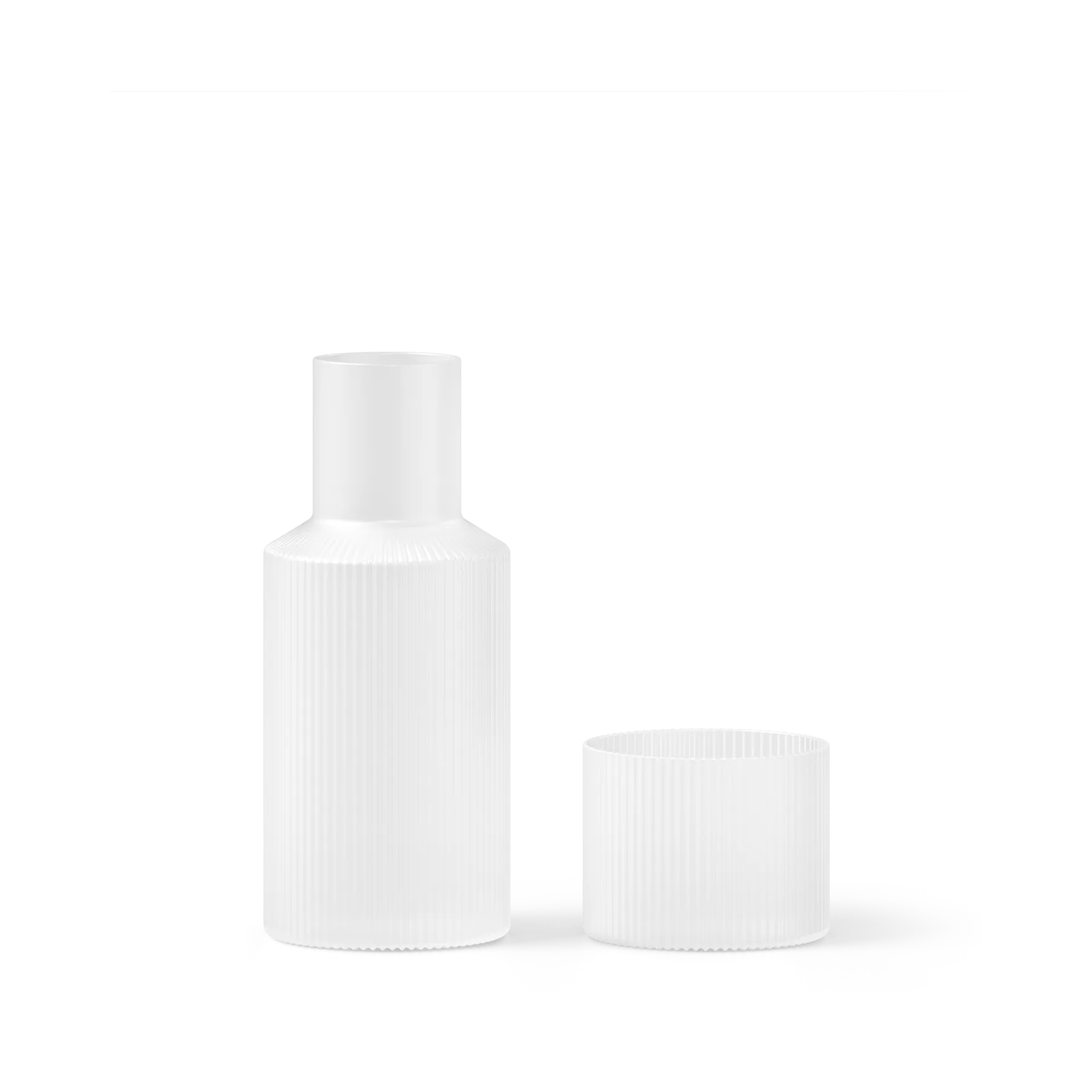 Ferm Living, Ripple Karaffel med glas - Frosted