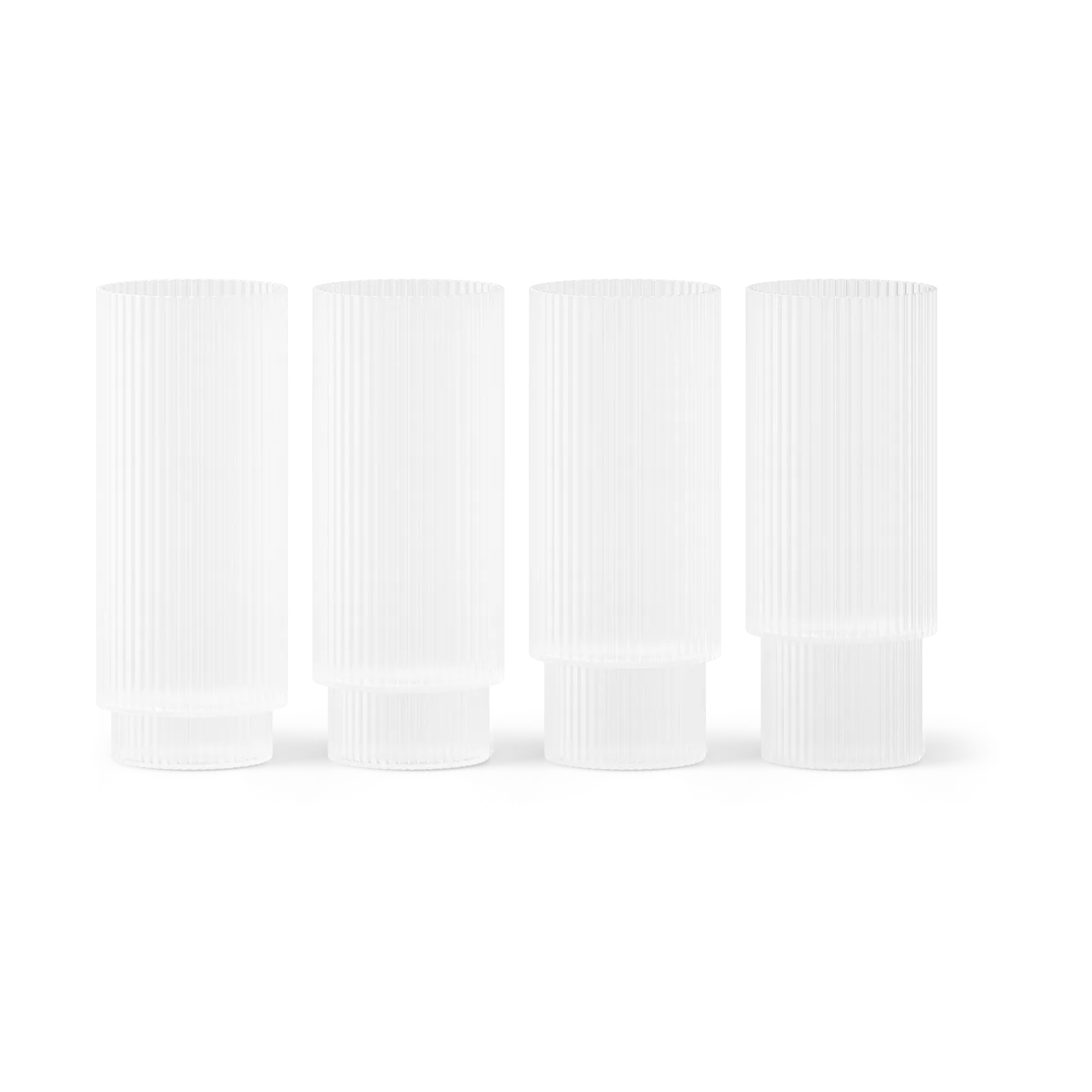 Ferm Living Ripple long drink-glas pakke med 4 Frosted