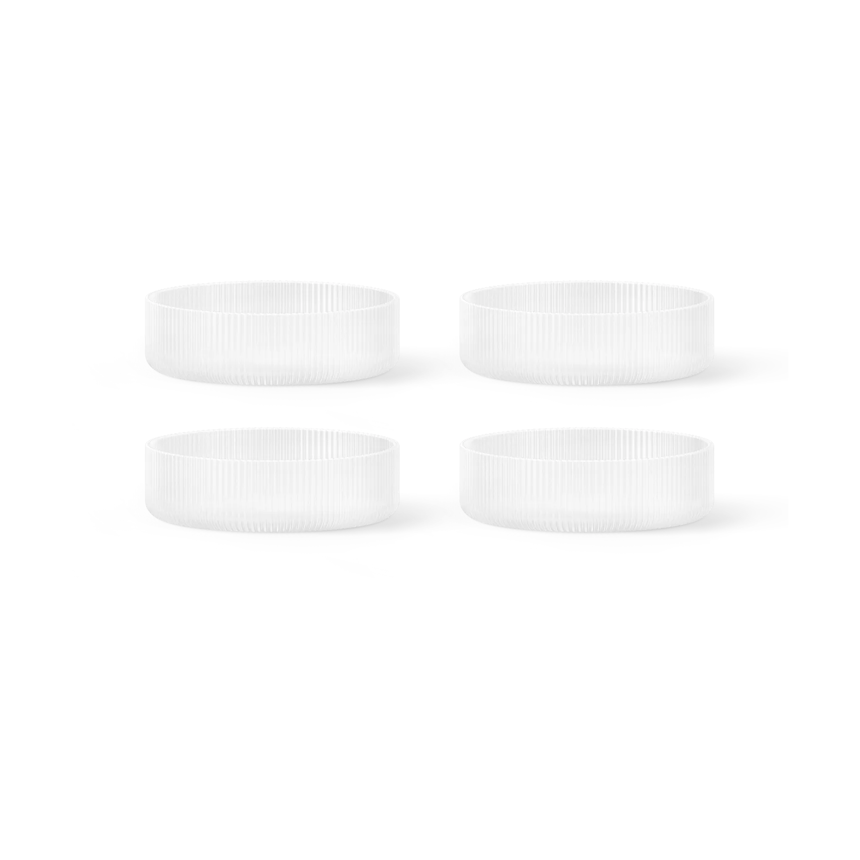 Ferm Living, Ripple Serveringsskål 4-pak - Frosted