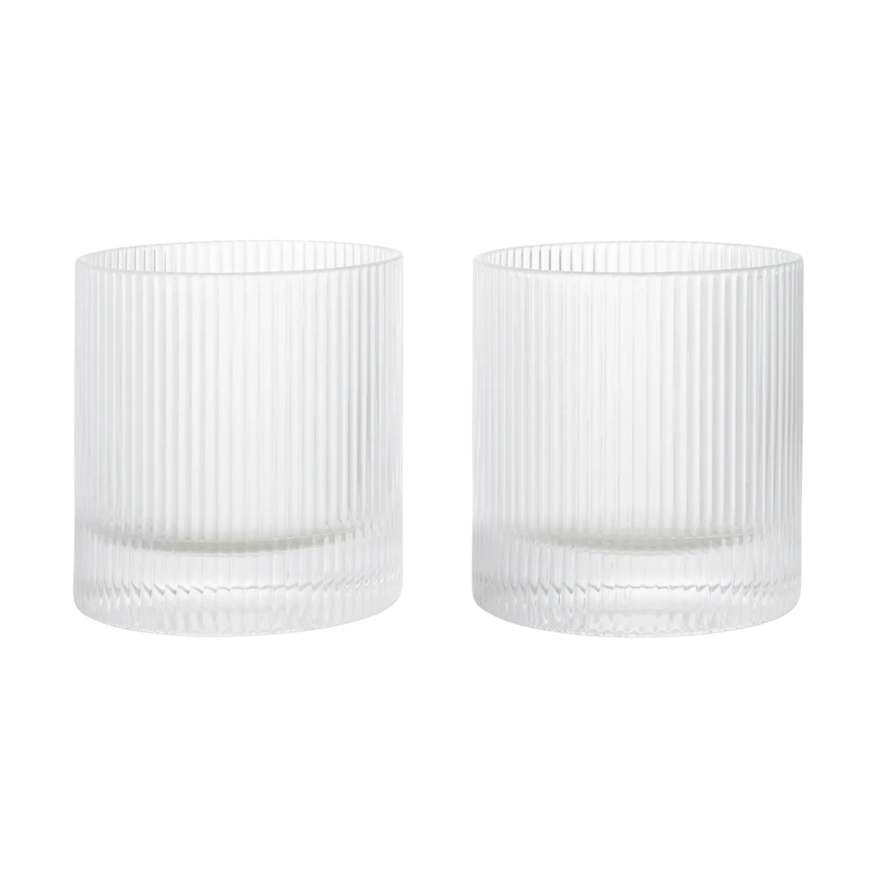 Ferm Living Ripple tumbler glas 25 cl 2-pack Clear
