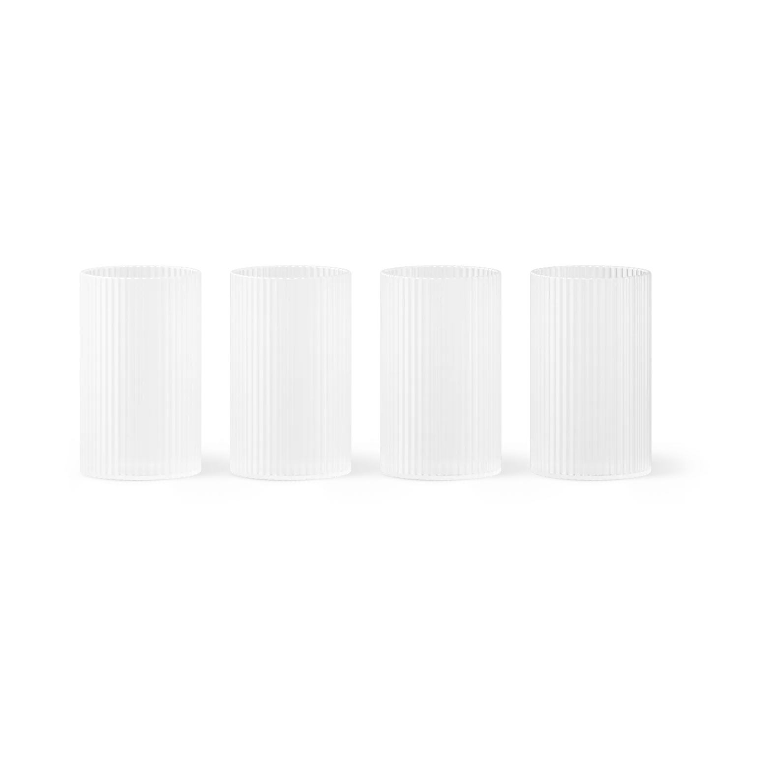 Ferm Living, Ripple Verrines drikkeglas 4-pak - Frosted