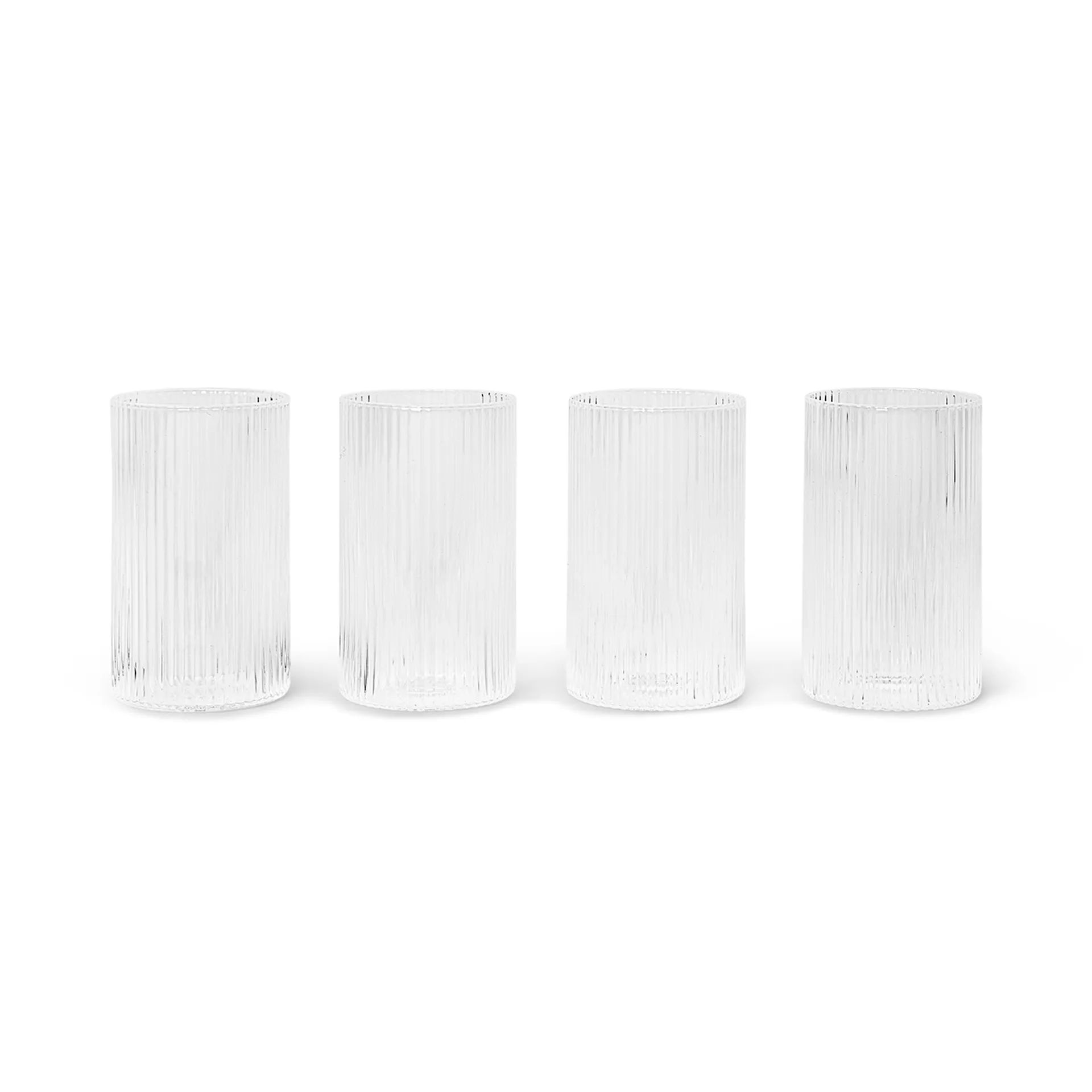 Ferm Living Ripple verrines serveringsglas 14 cl 4-pack Clear