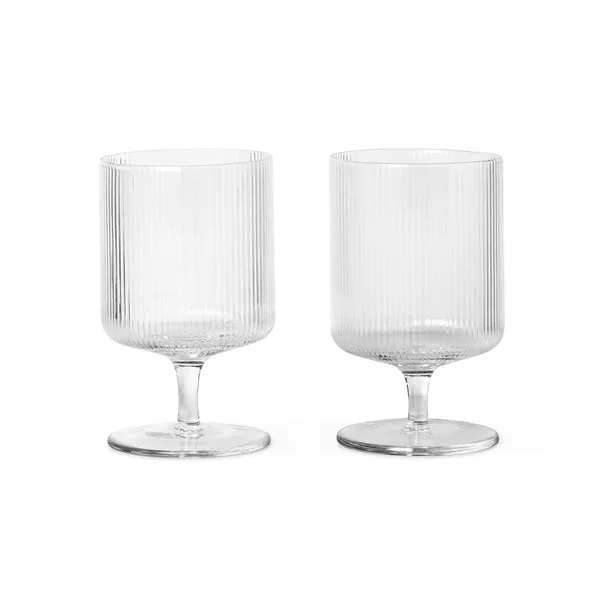 Ripple vinglas 2-pack, Klar