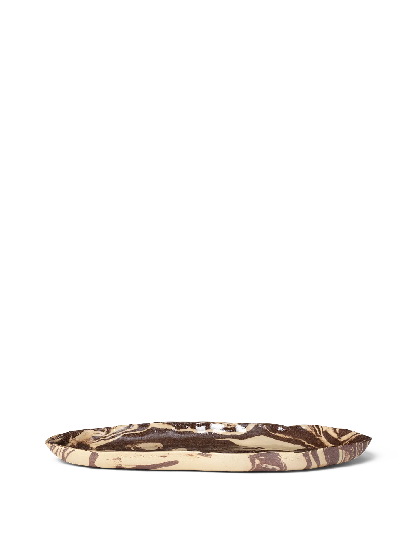 Ferm Living Ryu tallerken 37 cm Sand-brun