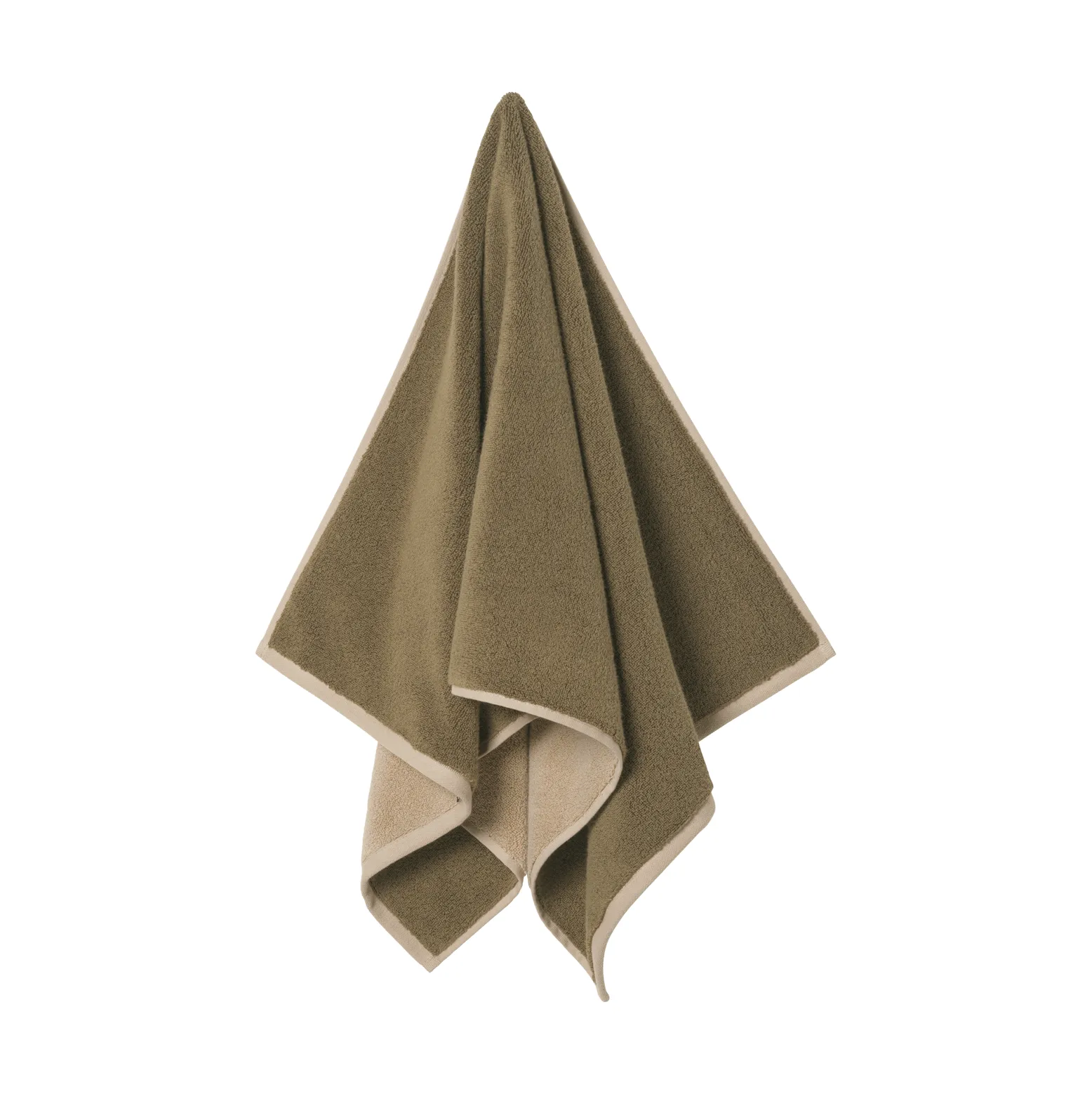 Ferm Living Serviette de bain Ekko Olive-cashmere, cm