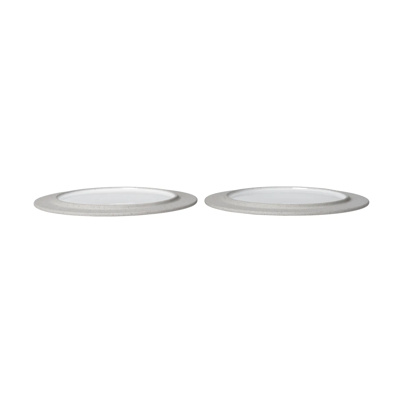 Ferm Living Sonae tallerken 2-pak Grey-white, Ø22 cm