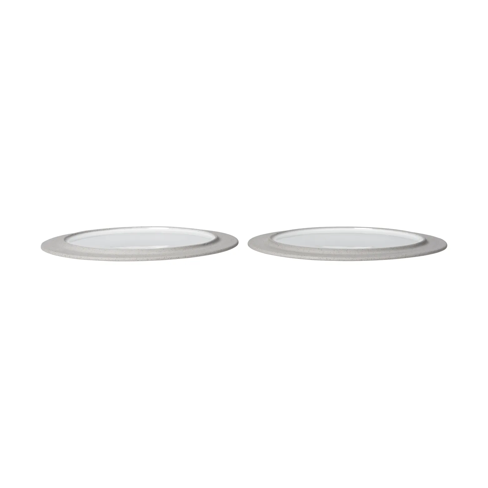 Ferm Living Sonae tallrik 2-pack Grey-white, &Oslash;25 cm