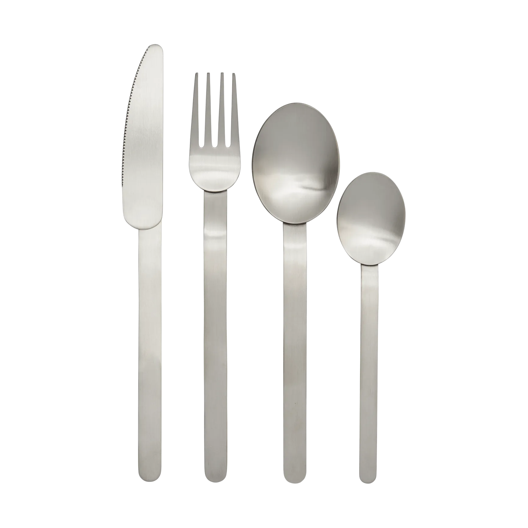 Ferm Living Stelo bestiksæt 4 dele Brushed Stainless Steel