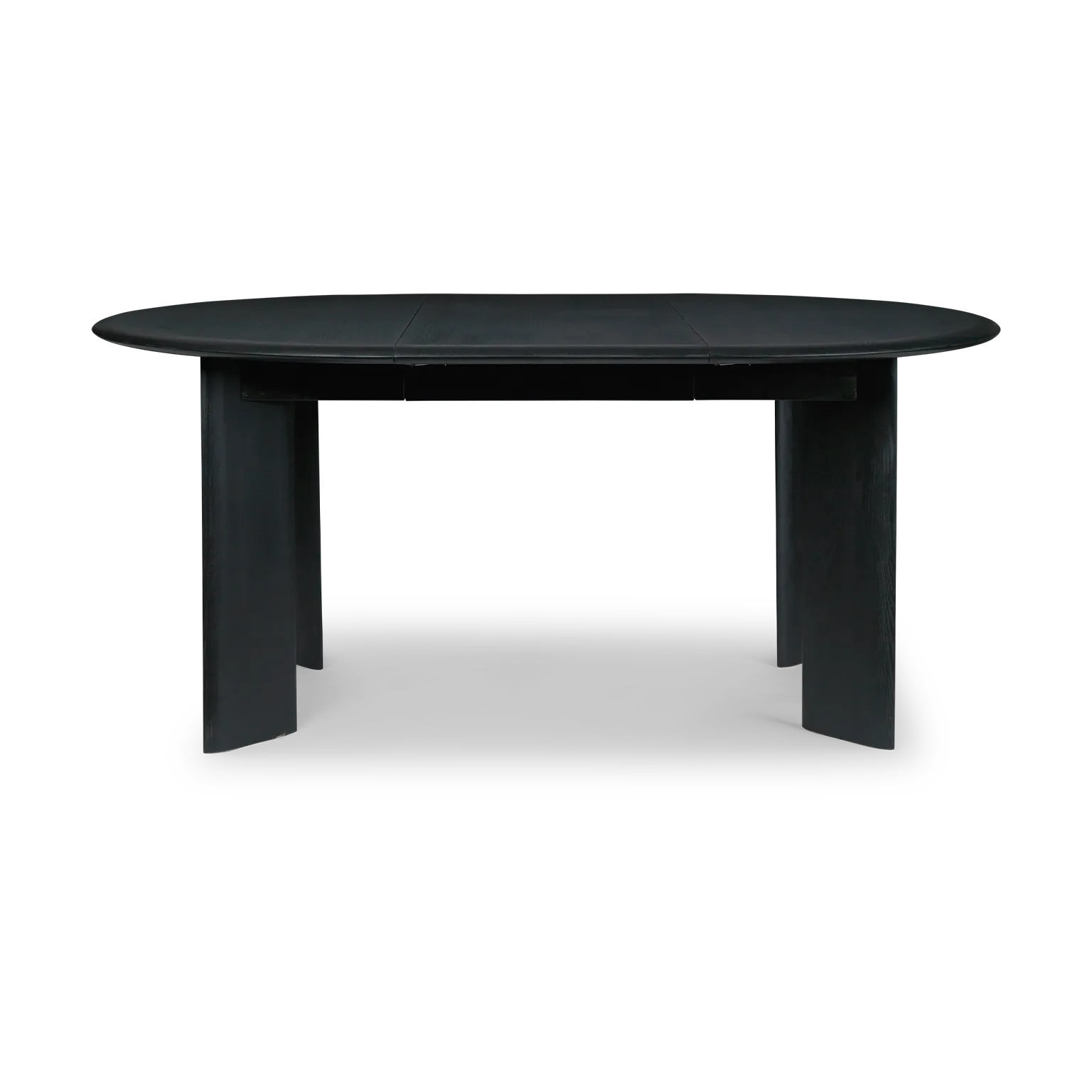 Ferm Living Table à manger Bevel Extendable Hêtre huilé noir, inclut 2 rallonge