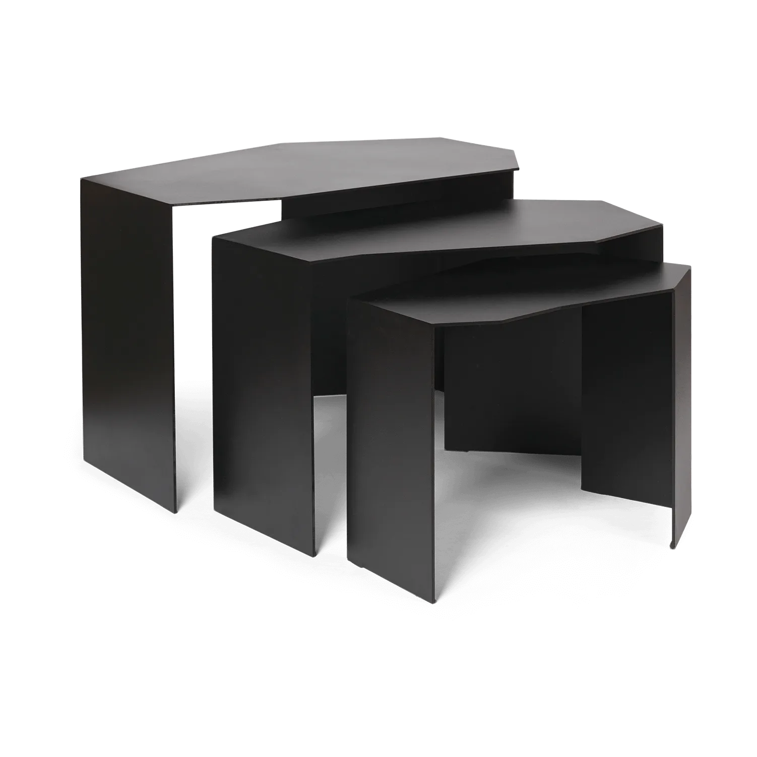Ferm Living Table Shard cluster Lot de 3 Black