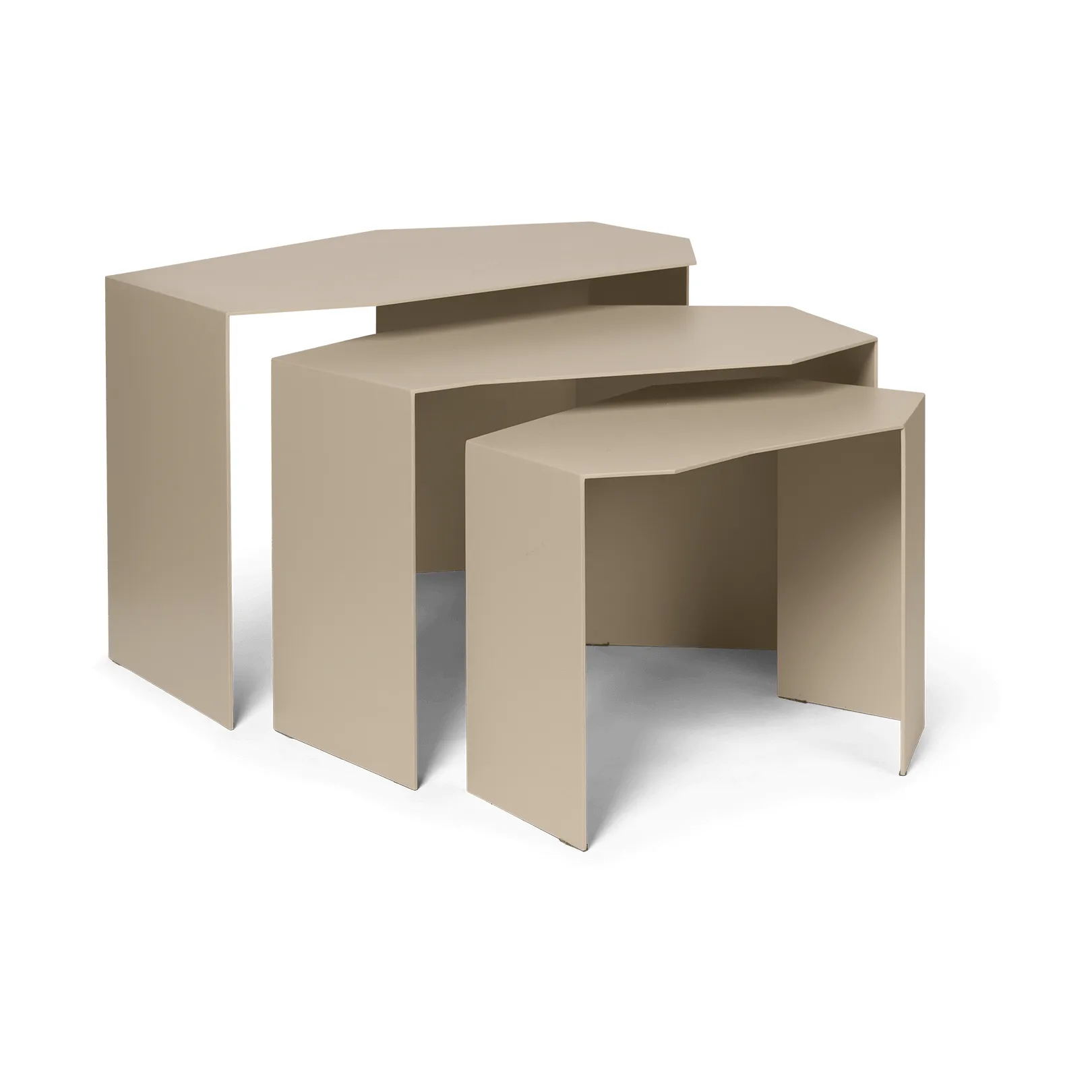 Ferm Living Table Shard cluster Lot de 3 Cashmere