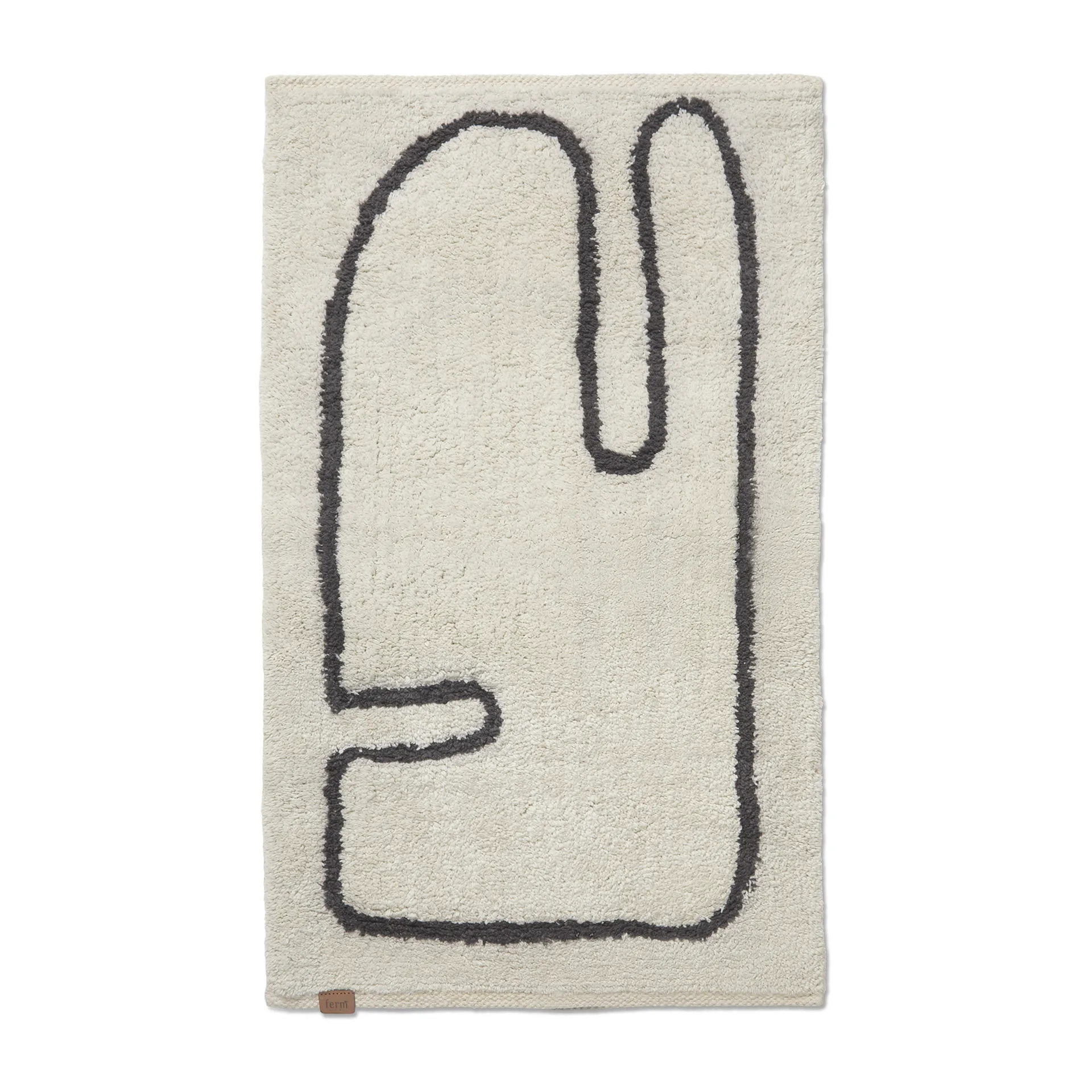 Ferm Living Tapis de salle de bain Lay cm Off white-coffee