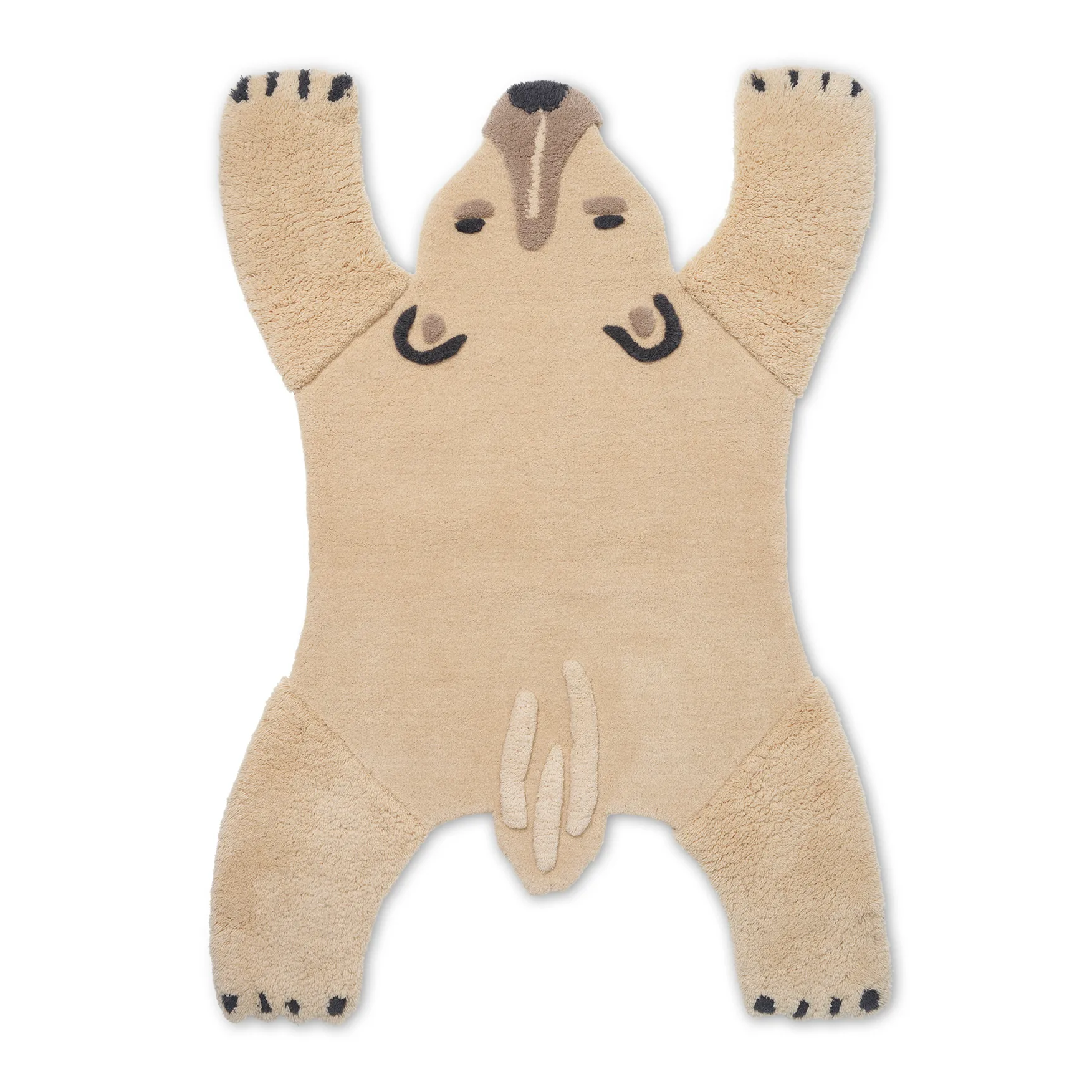 Ferm Living Tapis en laine Animal Polar bear