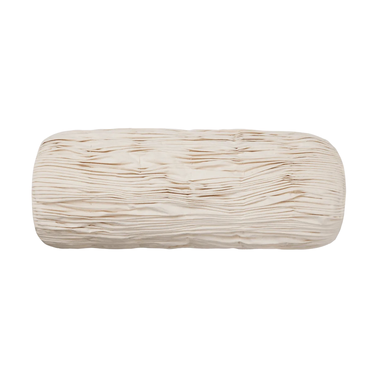 Ferm Living Traversin cylindrique Falda smocké Undyed