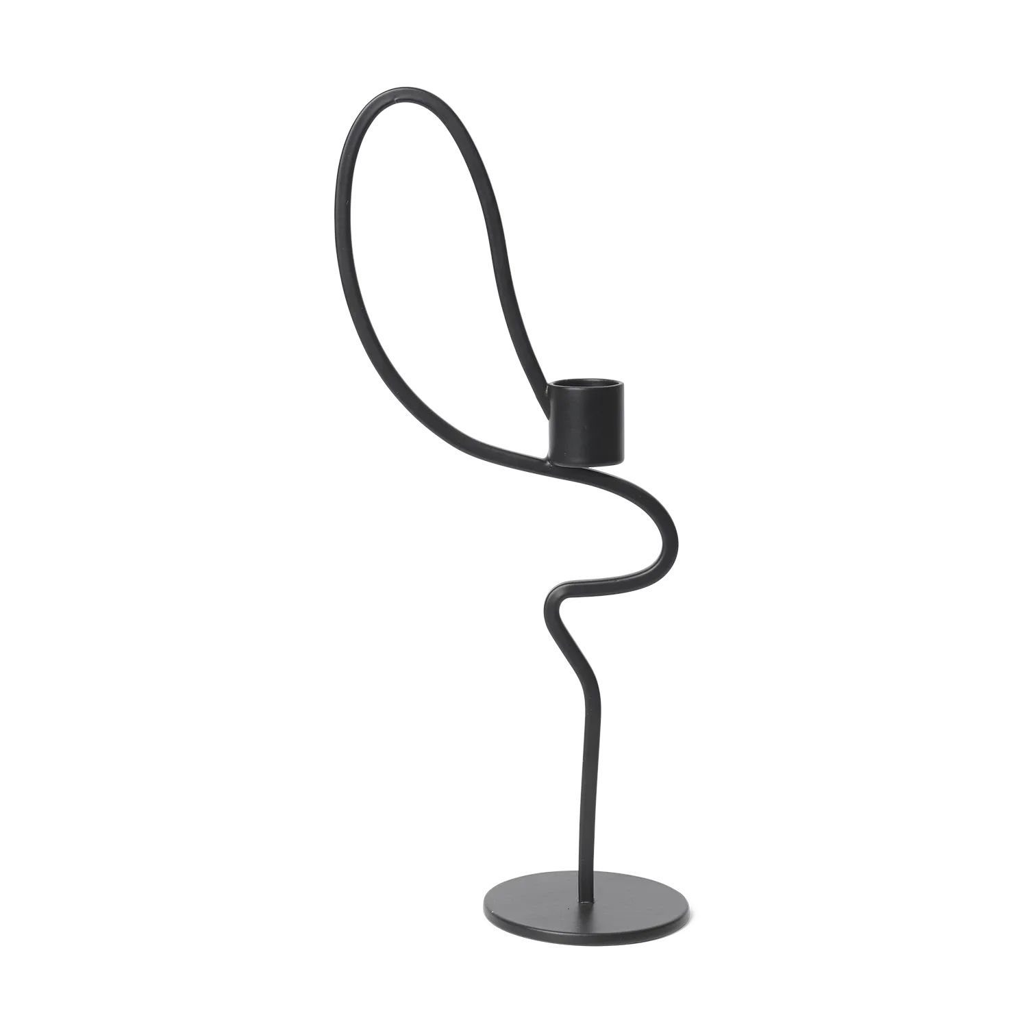 Ferm Living Valse lysestake high Black