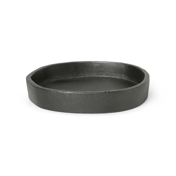 Yama bricka rund 8,3x8,9 cm, Svärtad aluminium