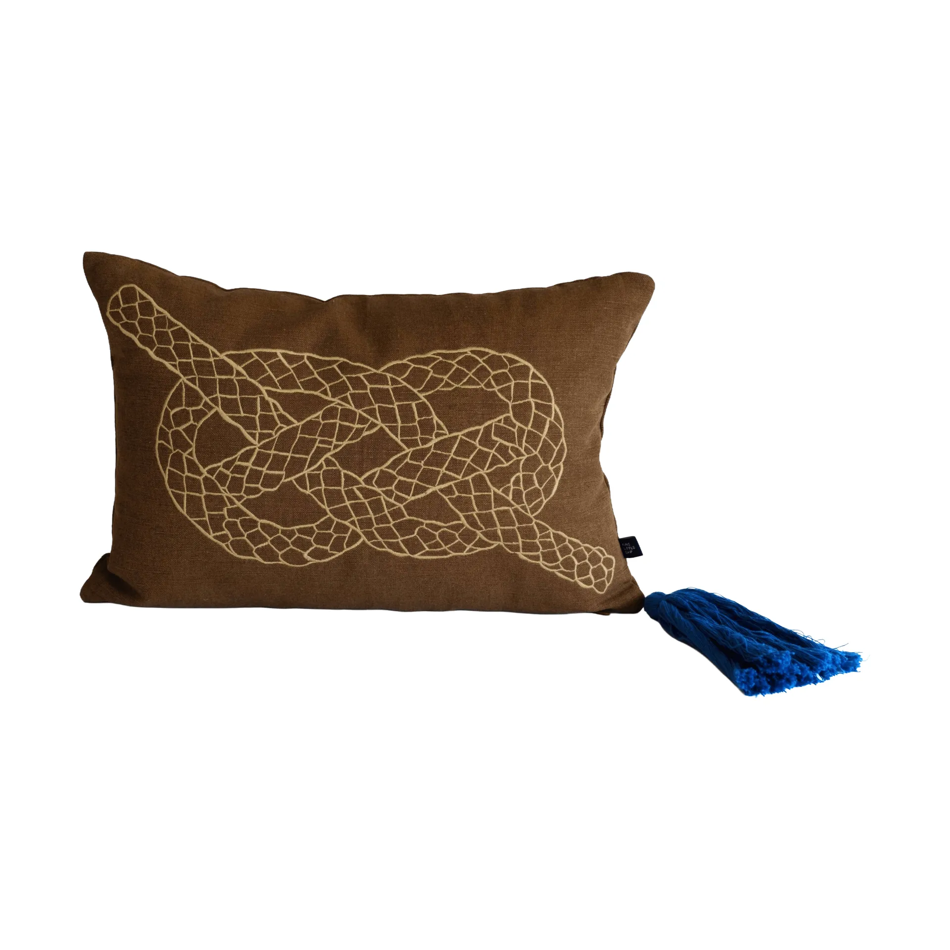 Fine Little Day Coussin de décoration Knop Marron-or-bleu, cm