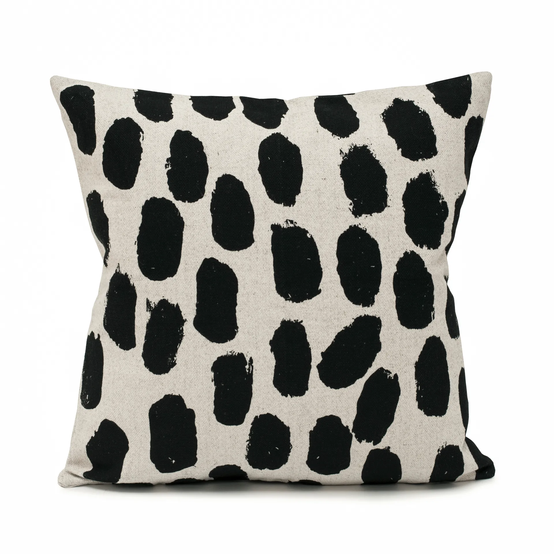 Fine Little Day Dots pudebetræk 48x48 cm Beige/Sort billede