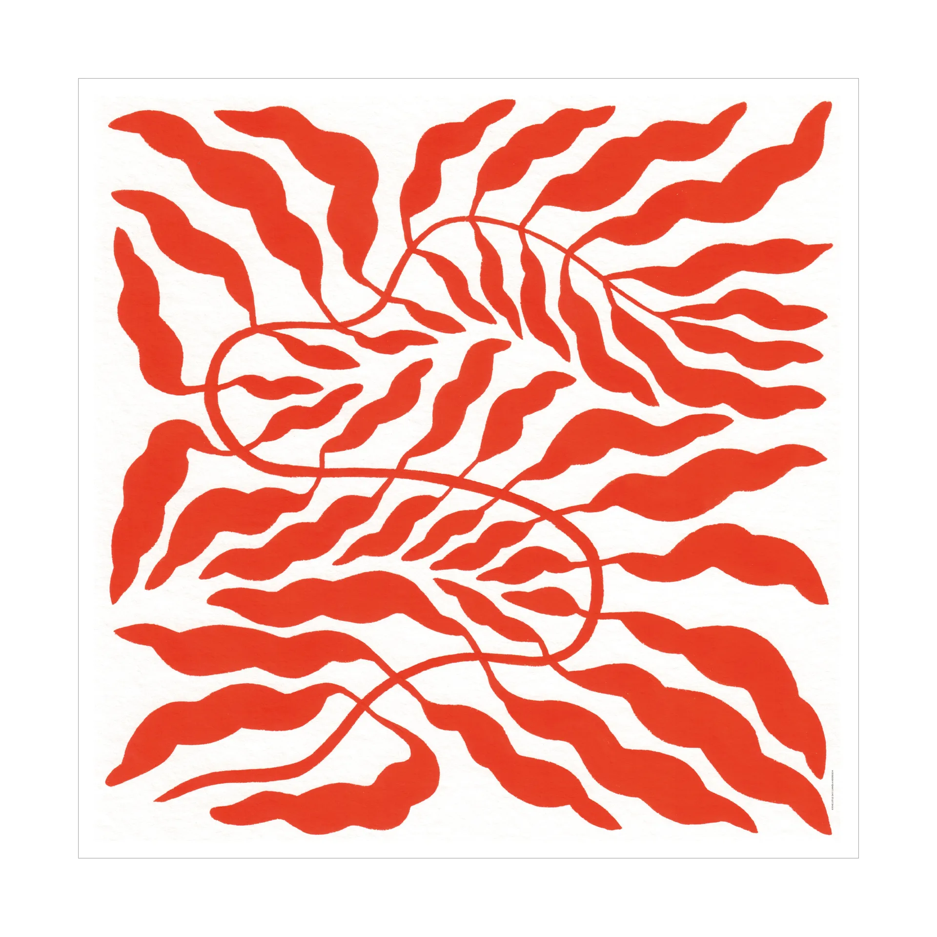 Fine Little Day Feuille Orange Red cm