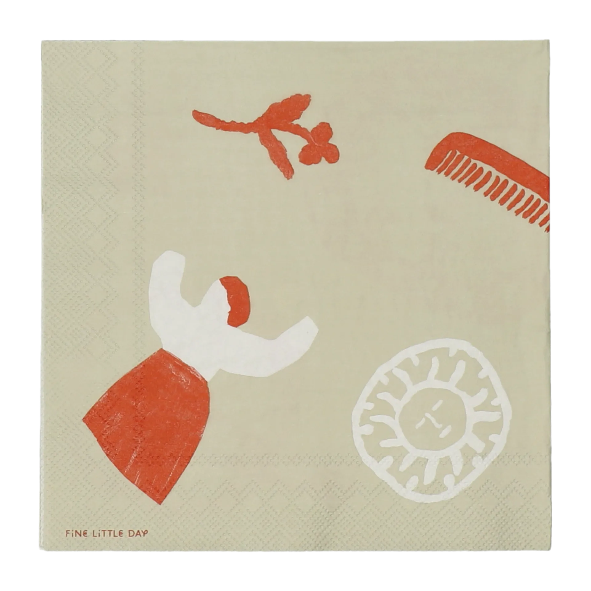 Fine Little Day Figures serviet 20-pak Beige-red