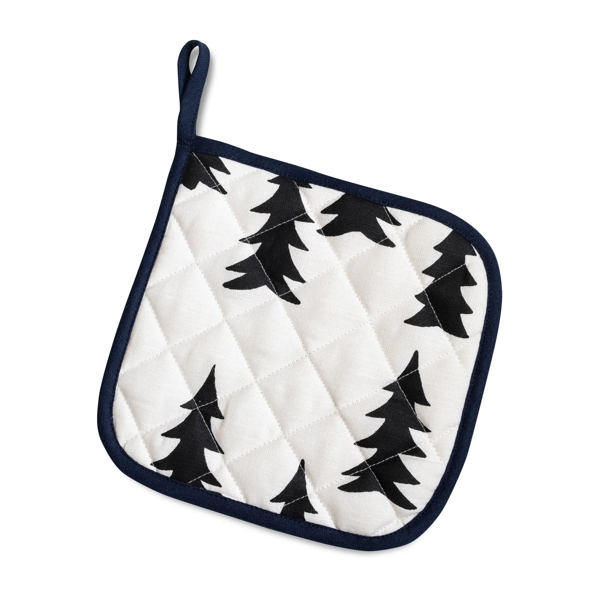 Fine Little Day Gran quiltet grydelap 21x21 cm Hvid/Sort billede