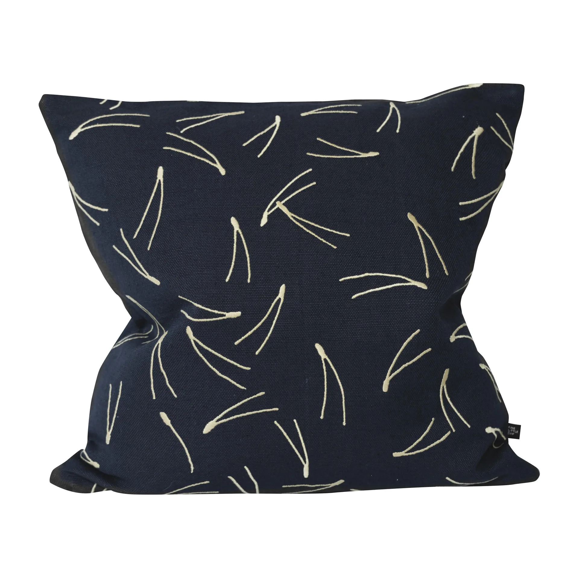 Fine Little Day Housse de coussin brodée Barr cm Bleu anthracite