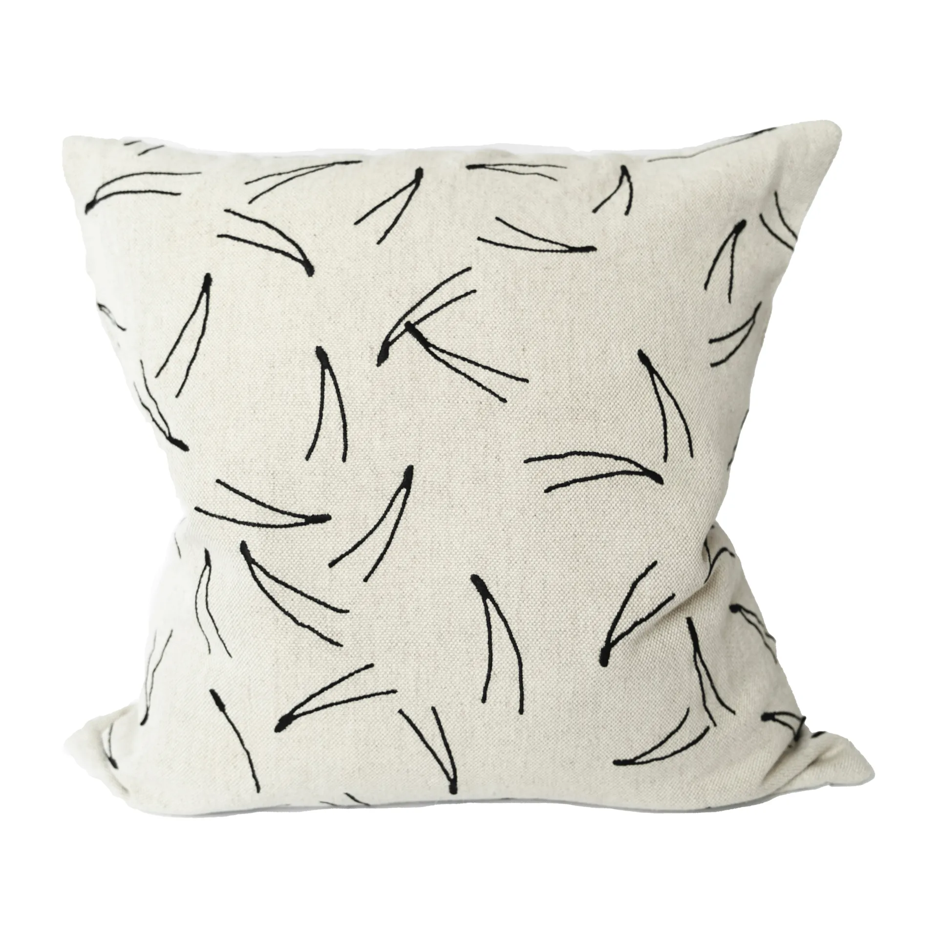 Fine Little Day Housse de coussin brodée Barr cm Naturel-noir