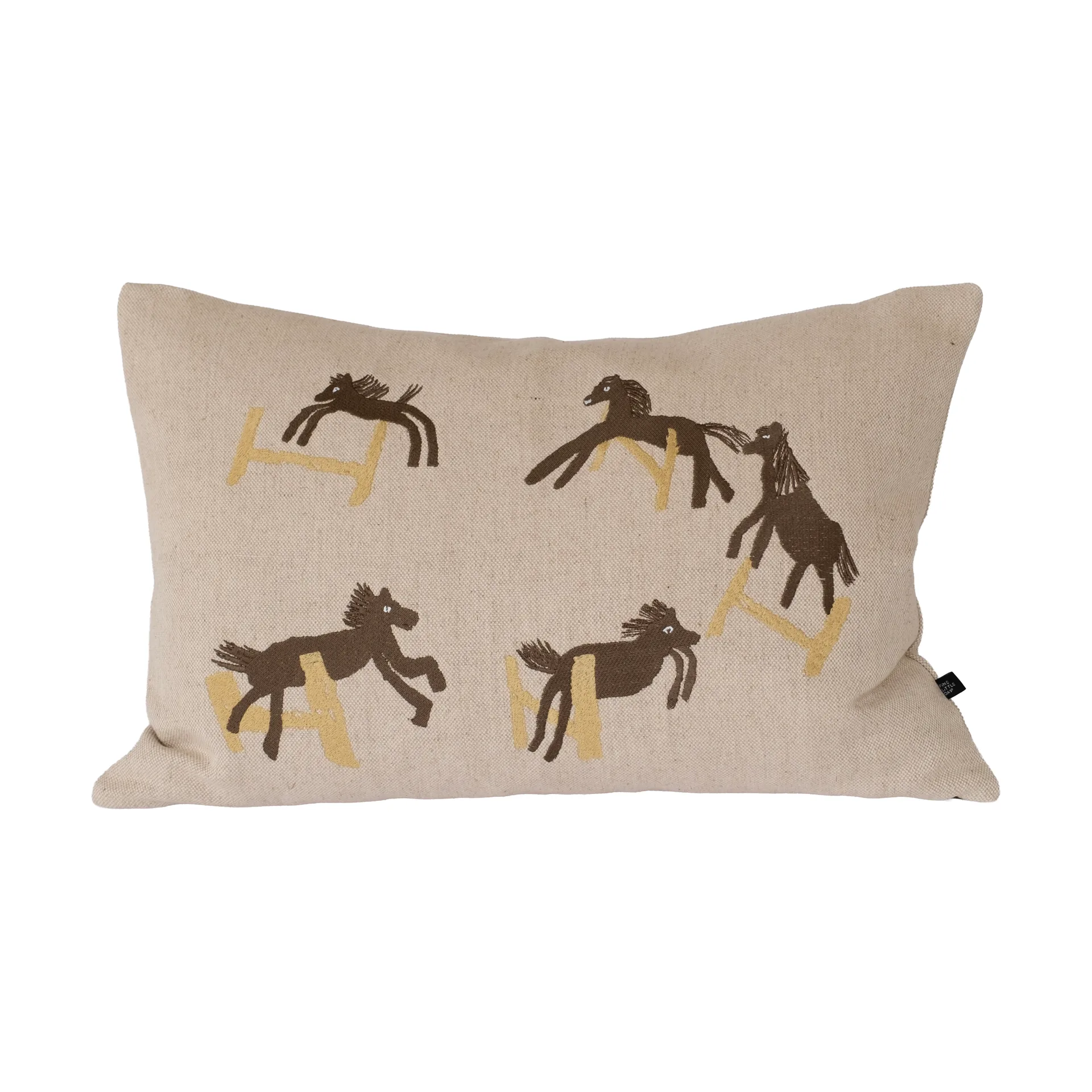 Fine Little Day Housse de coussin Jumping Horse cm Natur