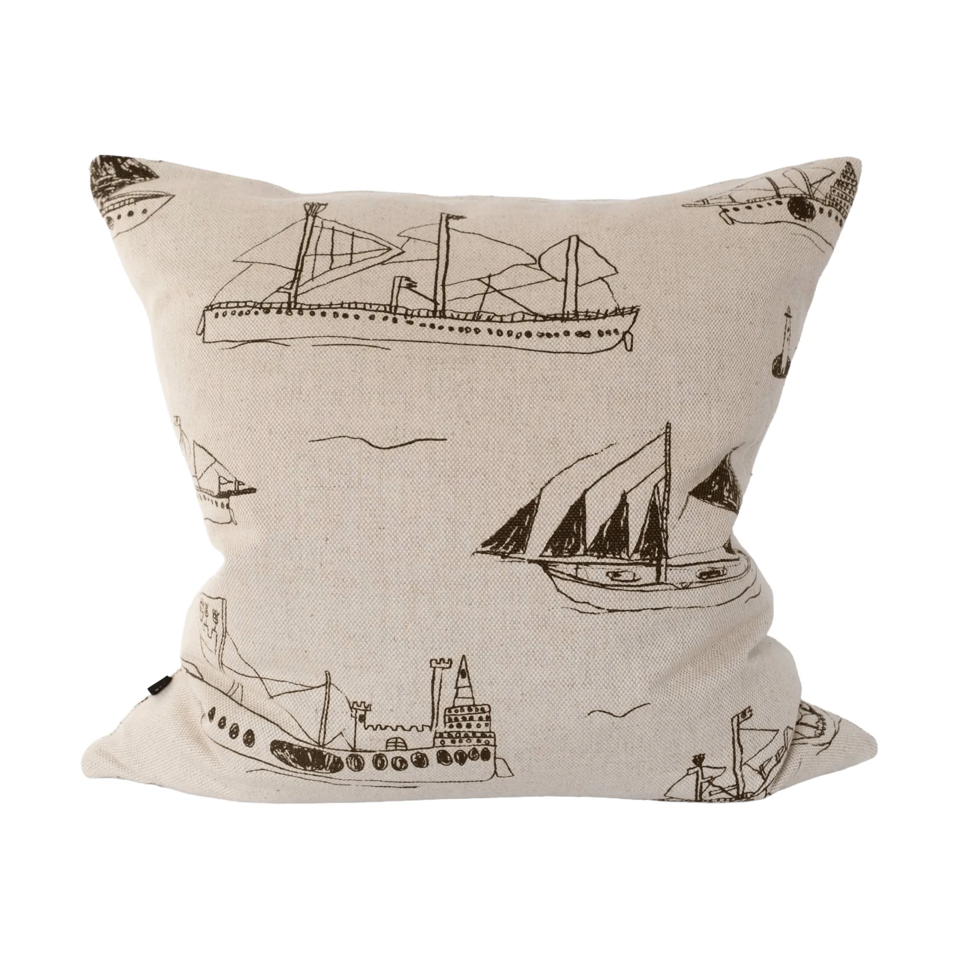 Fine Little Day Housse de coussin Ohoy Naturel-brun, cm