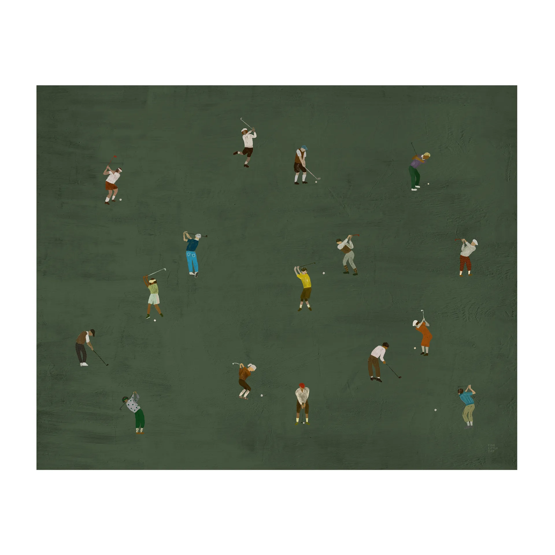 Fine Little Day Poster Golfers cm