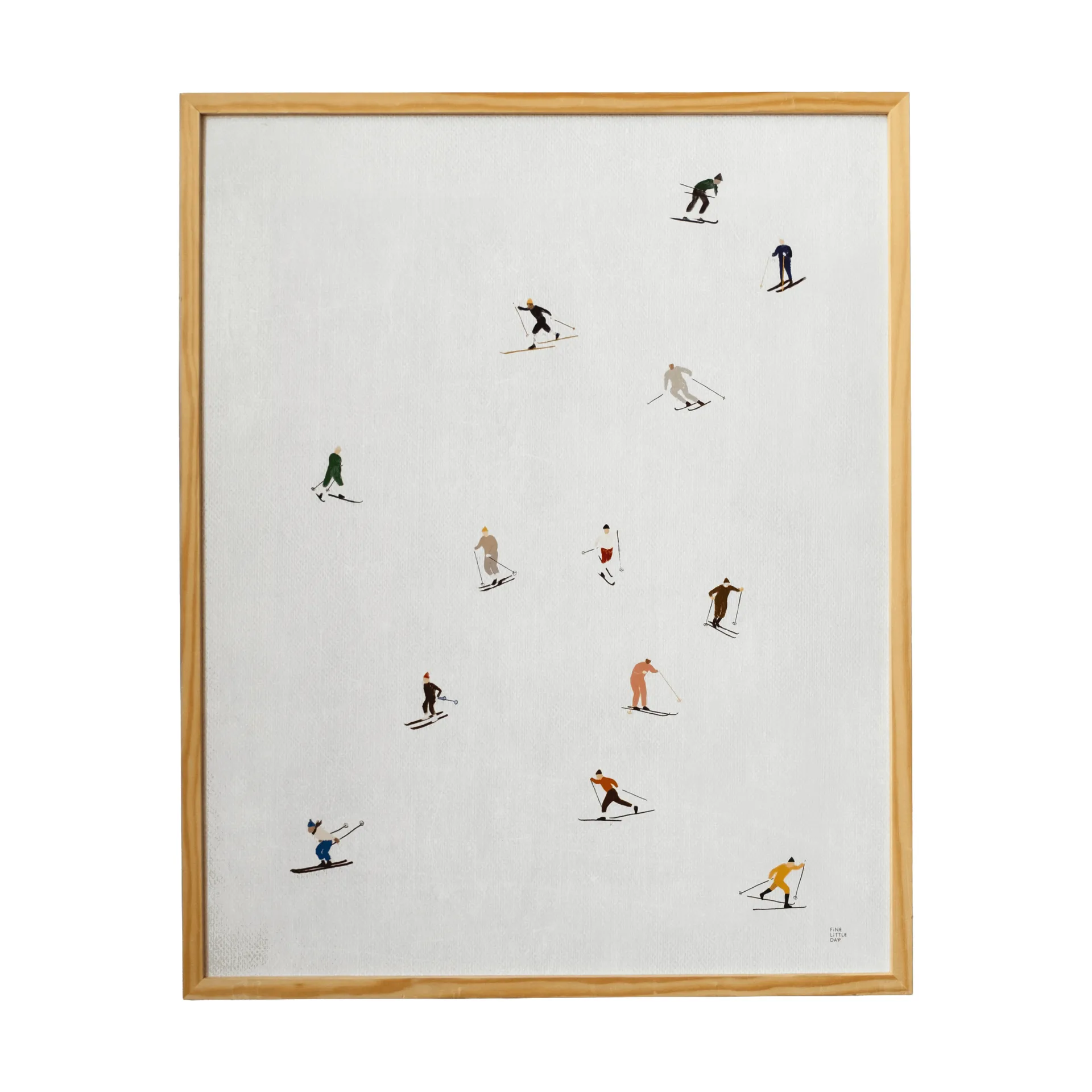 Fine Little Day Poster Skiers cm Gris clair