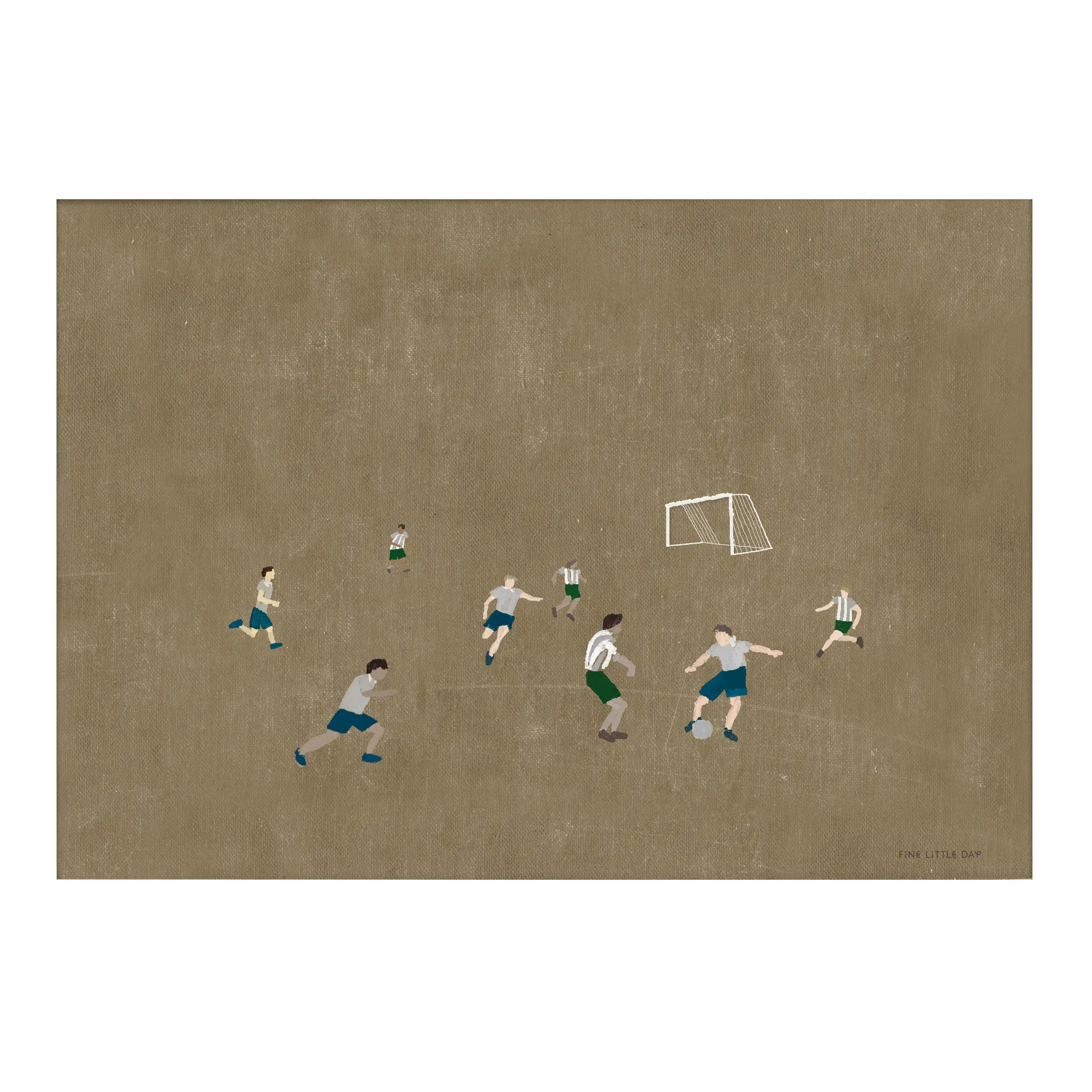 Fine Little Day Poster Soccer cm Marron