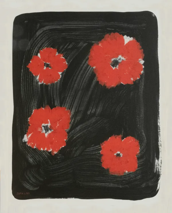Scarlet pimpernel poster 40x50 cm, Röd