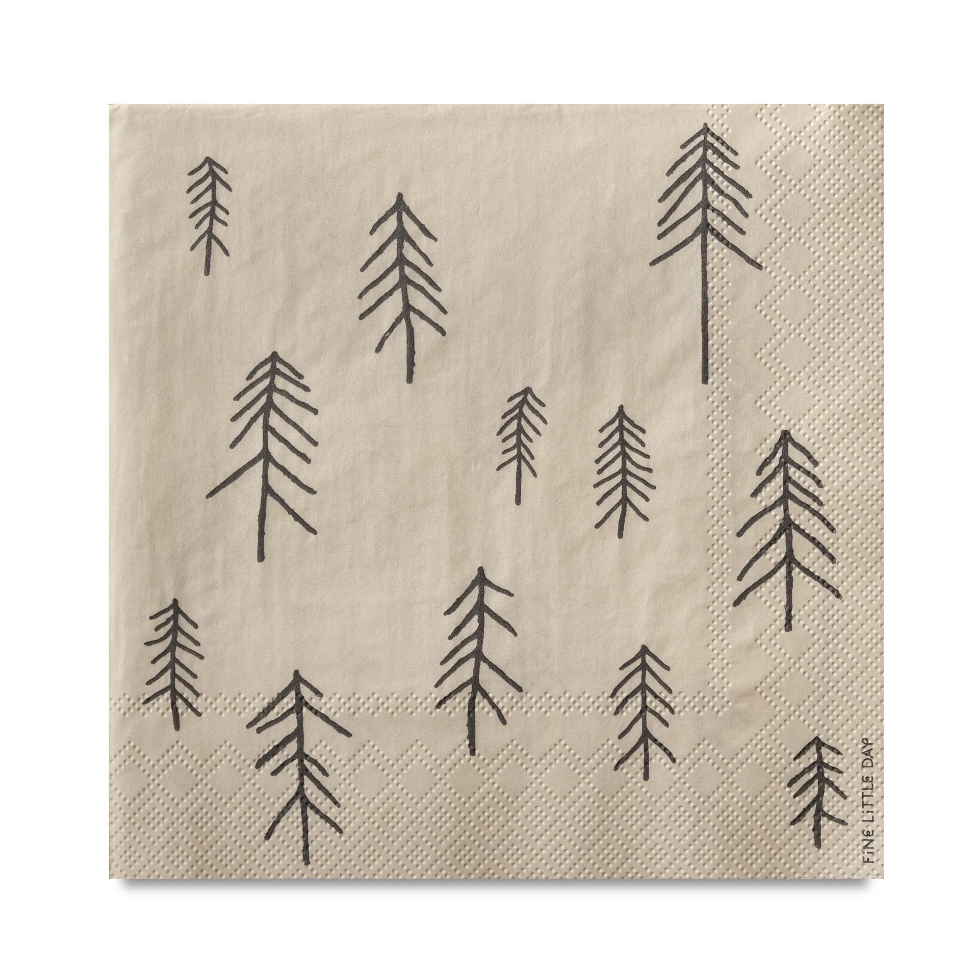 Fine Little Day Serviette Tall Lot de 25 Nature-marron