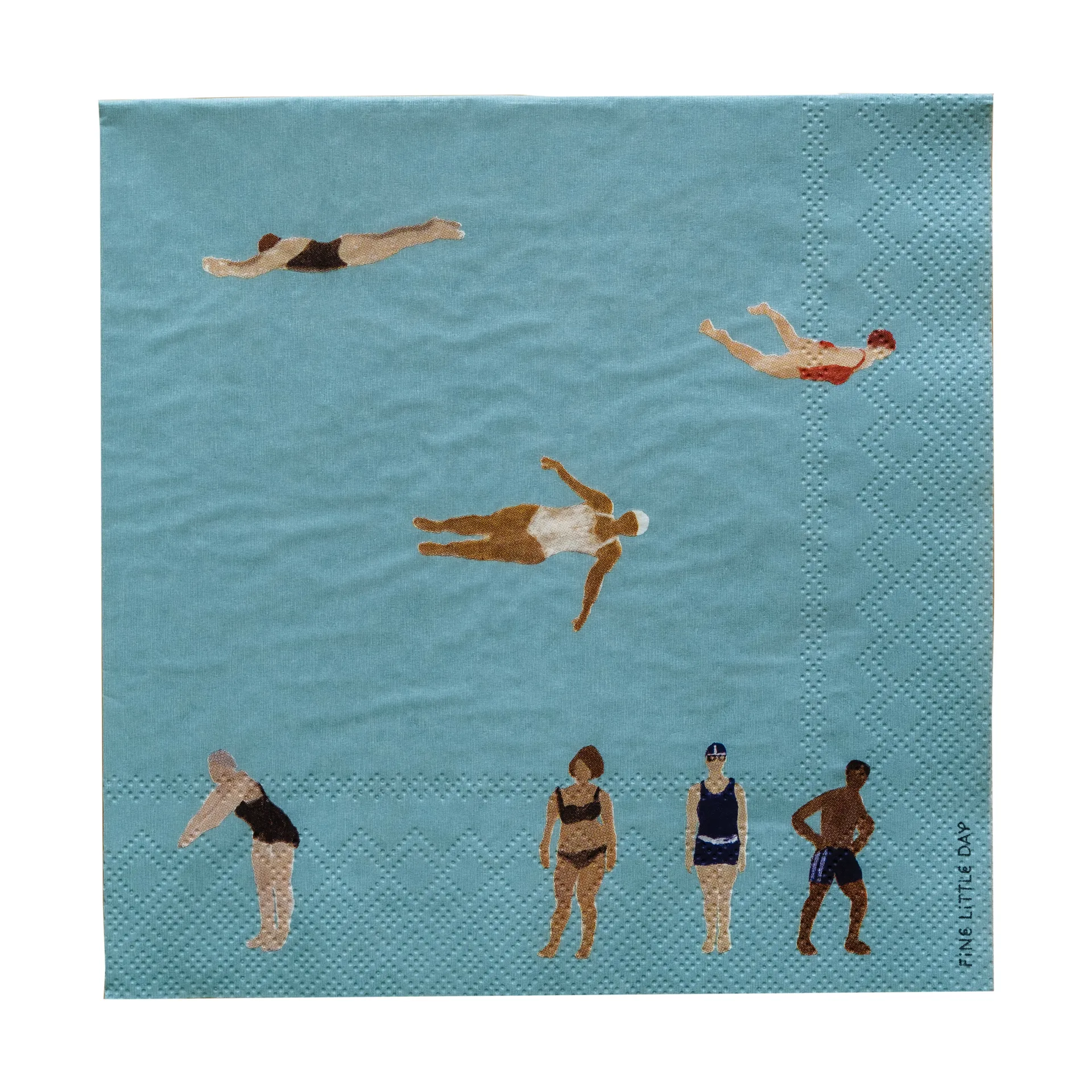 Fine Little Day Swimmers papirservietter 33x33 cm 25-pak Flerfarvet