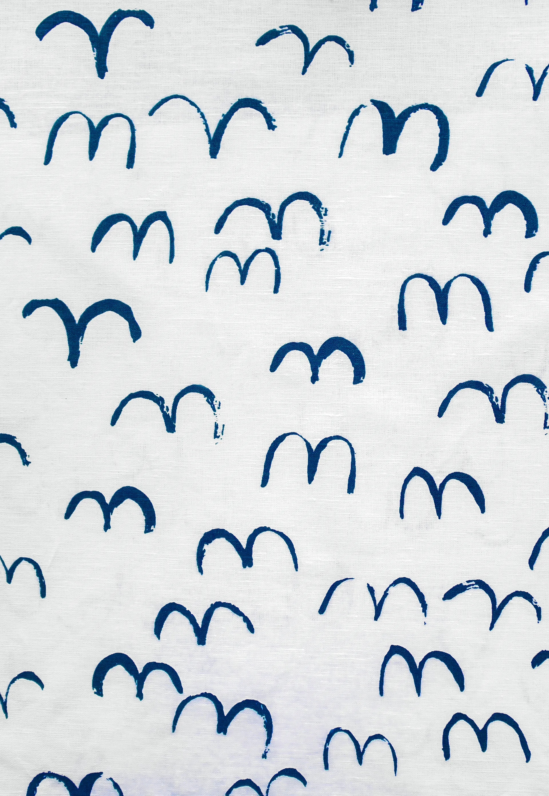 Fine Little Day Tissu Bird Blanc-bleu