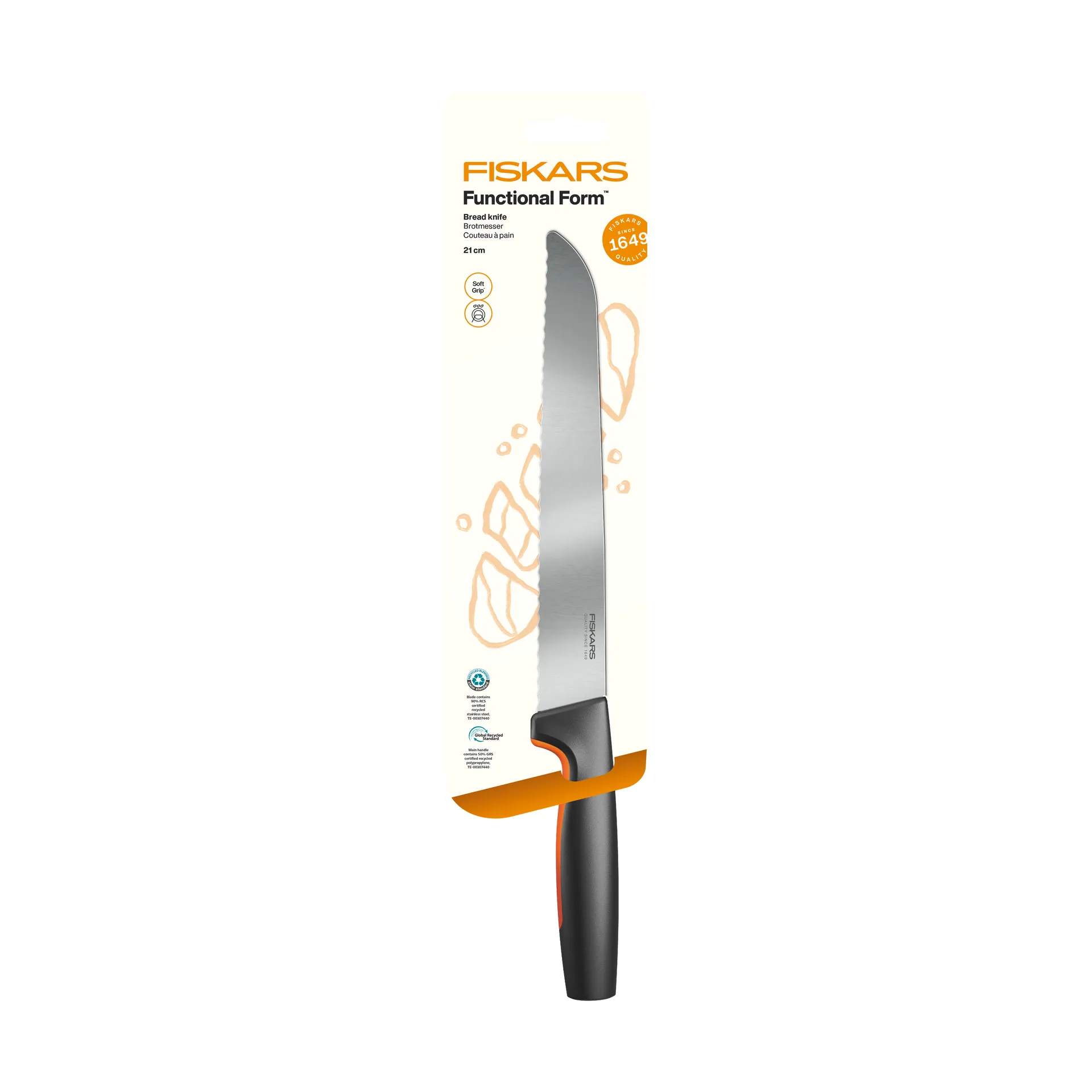 Fiskars Functional Form br&ouml;dkniv Rostfritt st&aring;l